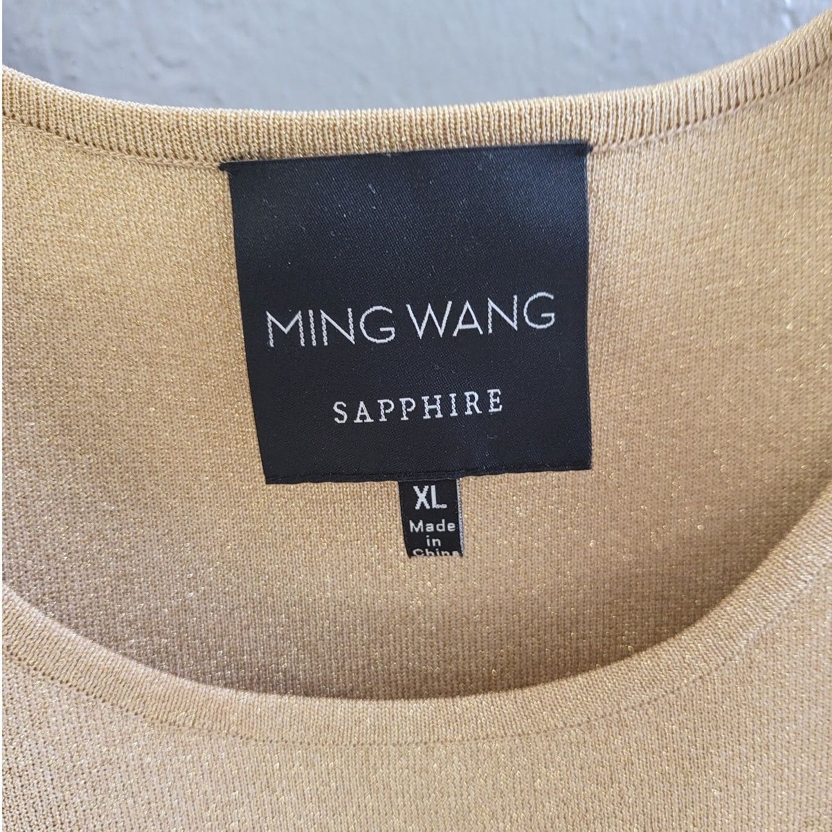 Other Ming Wang Sleeveless Blouse in Gold Shimmer - XL Size XL / US 12-14 / IT 48-50 - 3 Thumbnail