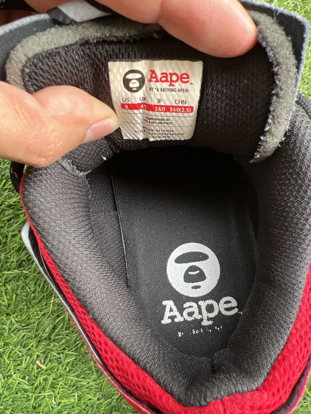 Bape AAPE by A Bathing Ape Black and Red Dimension Sneakers Size US 8 / EU 41 - 8 Thumbnail