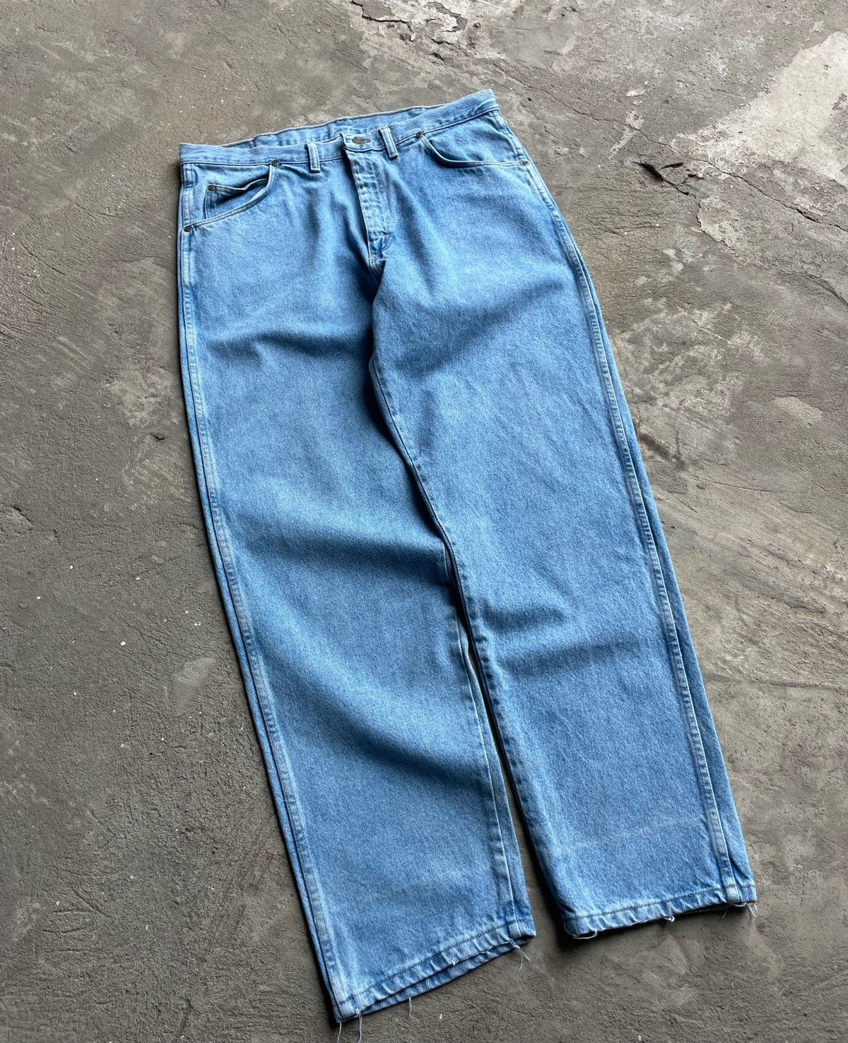 Carhartt × JNCO × Wrangler Vintage Wrangler Perfect Washed Baggy Pants Carhart Style Size US 36 / EU 52 - 2 Thumbnail