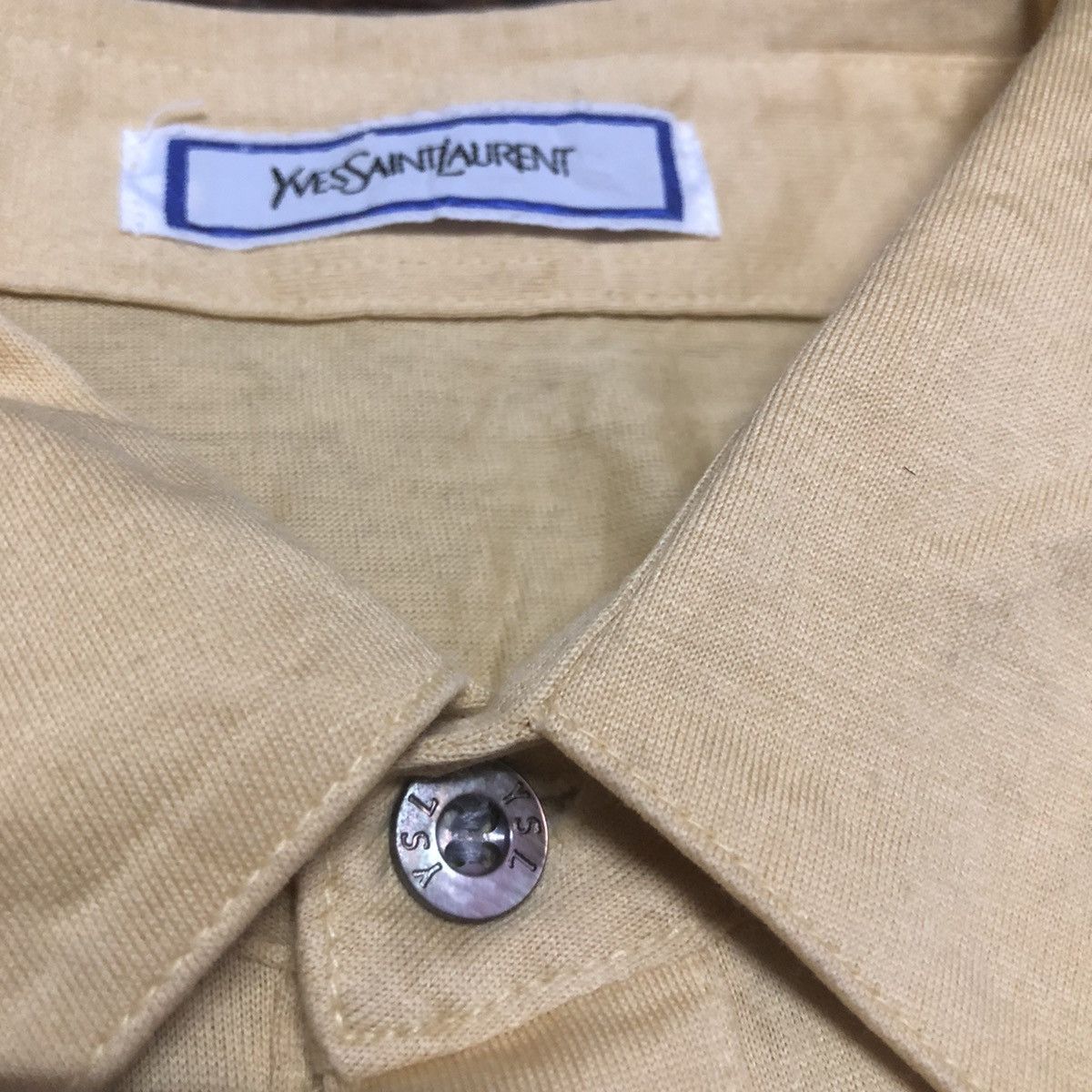 Hedi Slimane × Vintage × Yves Saint Laurent Vintage Yves Saint Laurent Long Sleeve Polo Shirt Size US S / EU 44-46 / 1 - 6 Thumbnail