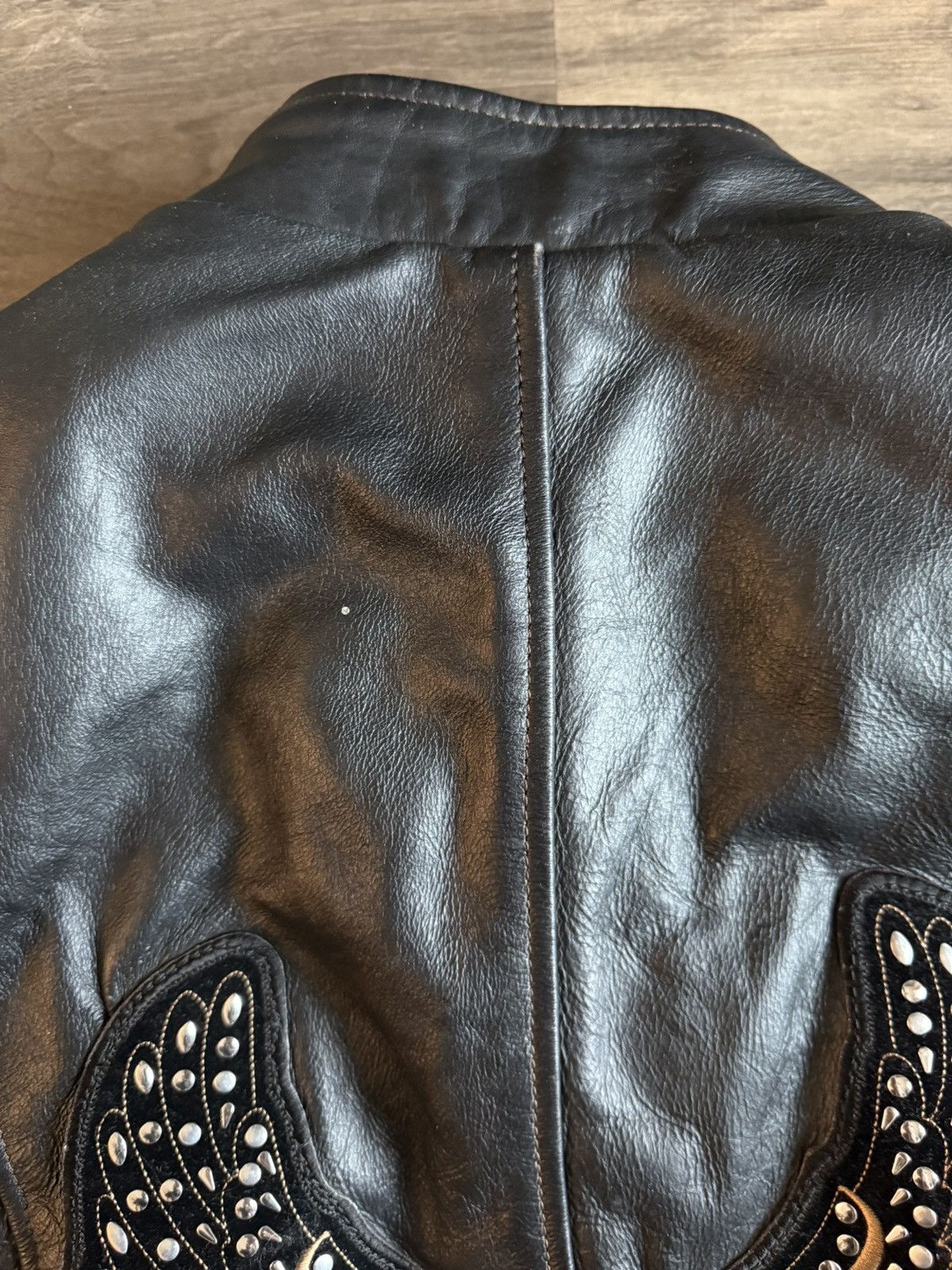 Genuine Leather Interstate Leather Jacket Harley Davidson Eagle Patch Sz M Size US M / EU 48-50 / 2 - 15 Thumbnail