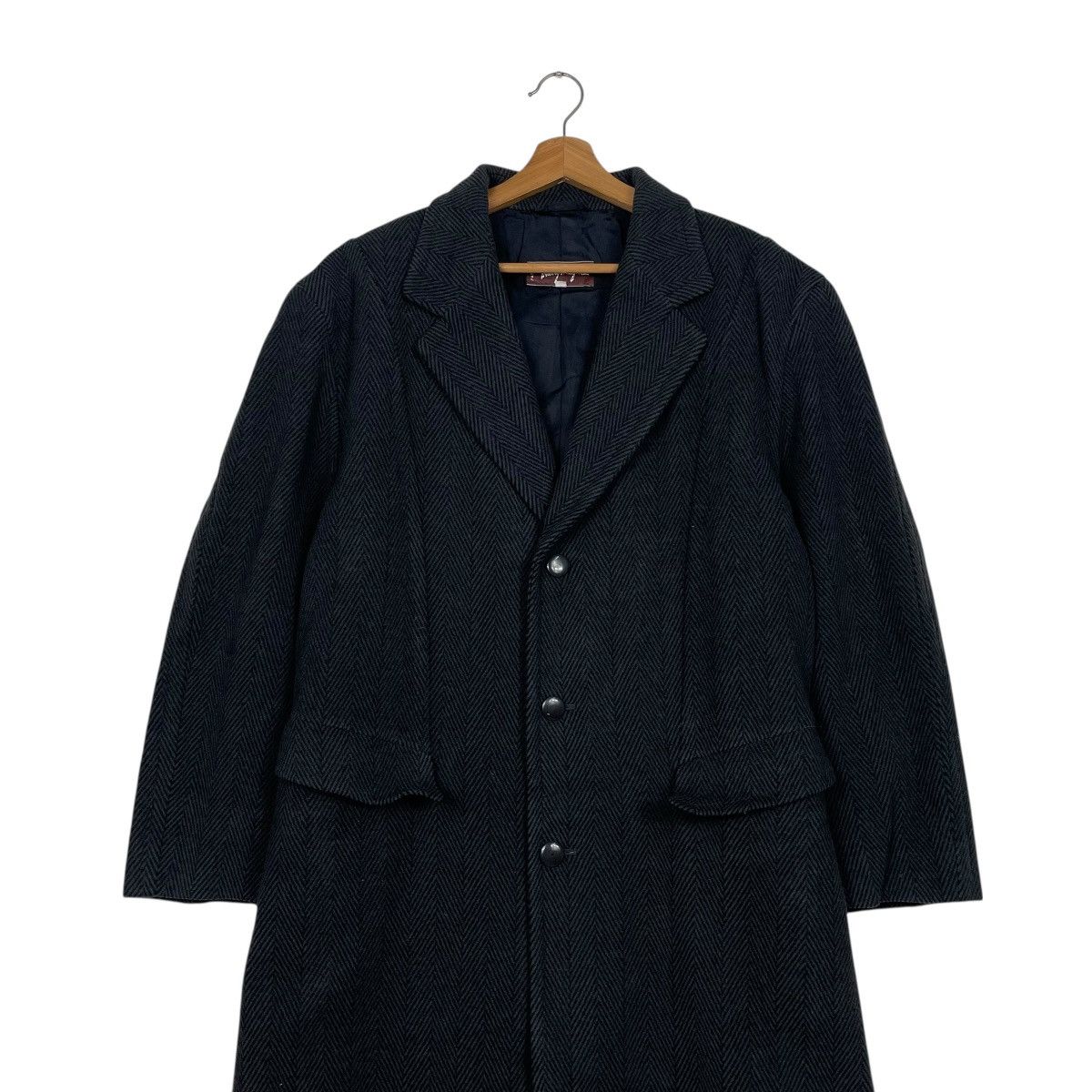 Thierry Mugler Vintage Thierry Mugler Herringbone Wool Coat Size US M / EU 48-50 / 2 - 3 Thumbnail