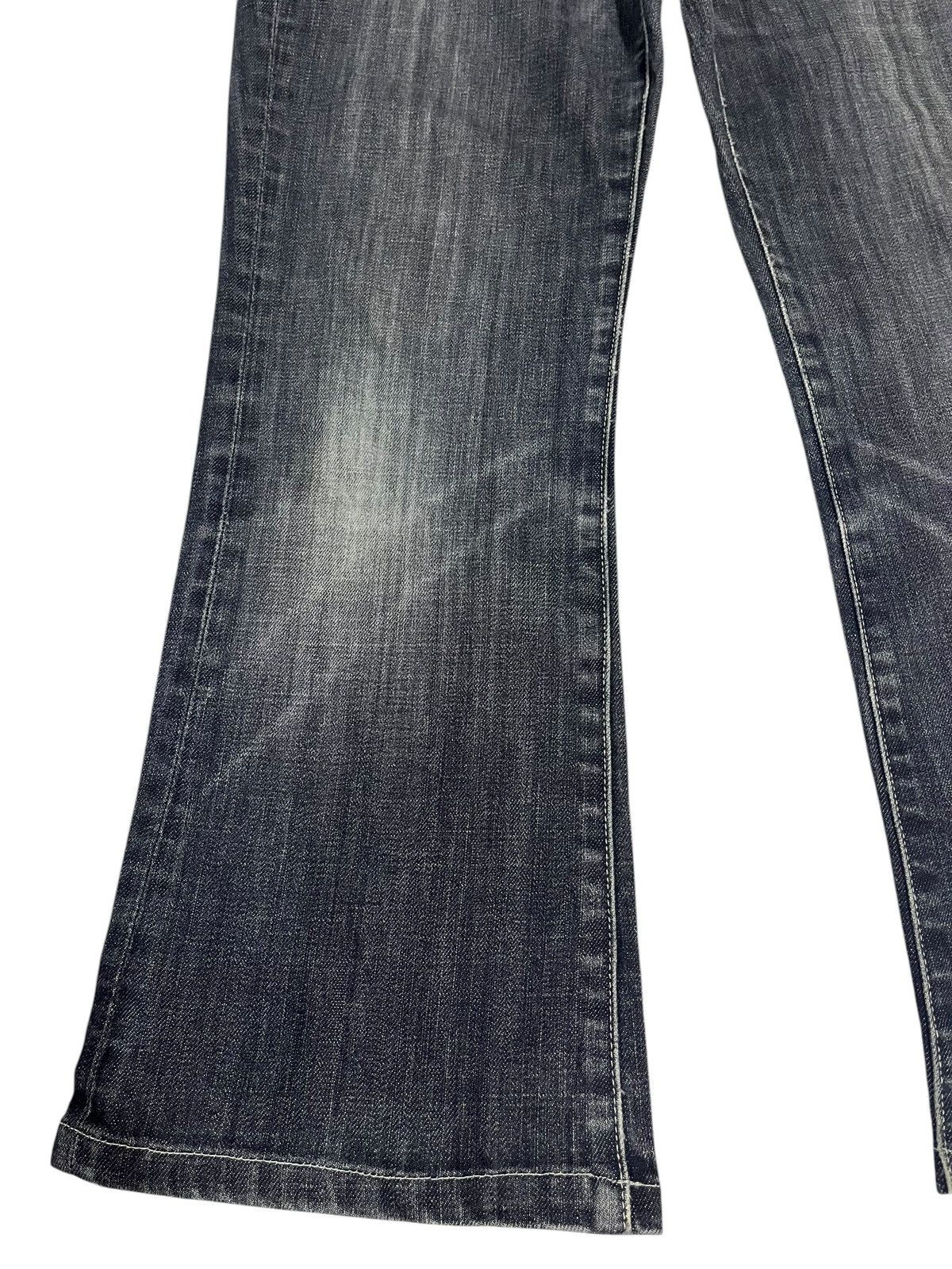 If Six Was Nine FLARE💥 JAPANESE BRAND UNIQLO WASHED Y2K BLACK JEANS Size 31" - 4 Thumbnail