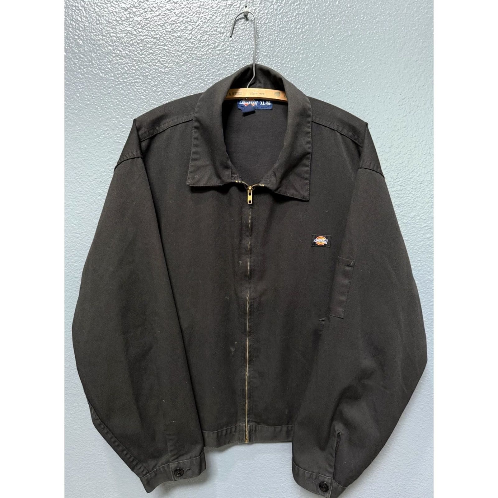 Dickies VINTAGE Dickies Work Jacket Black Cotton Zip XL Men's Eisenhower Jacket Size US XL / EU 56 / 4 - 3 Thumbnail