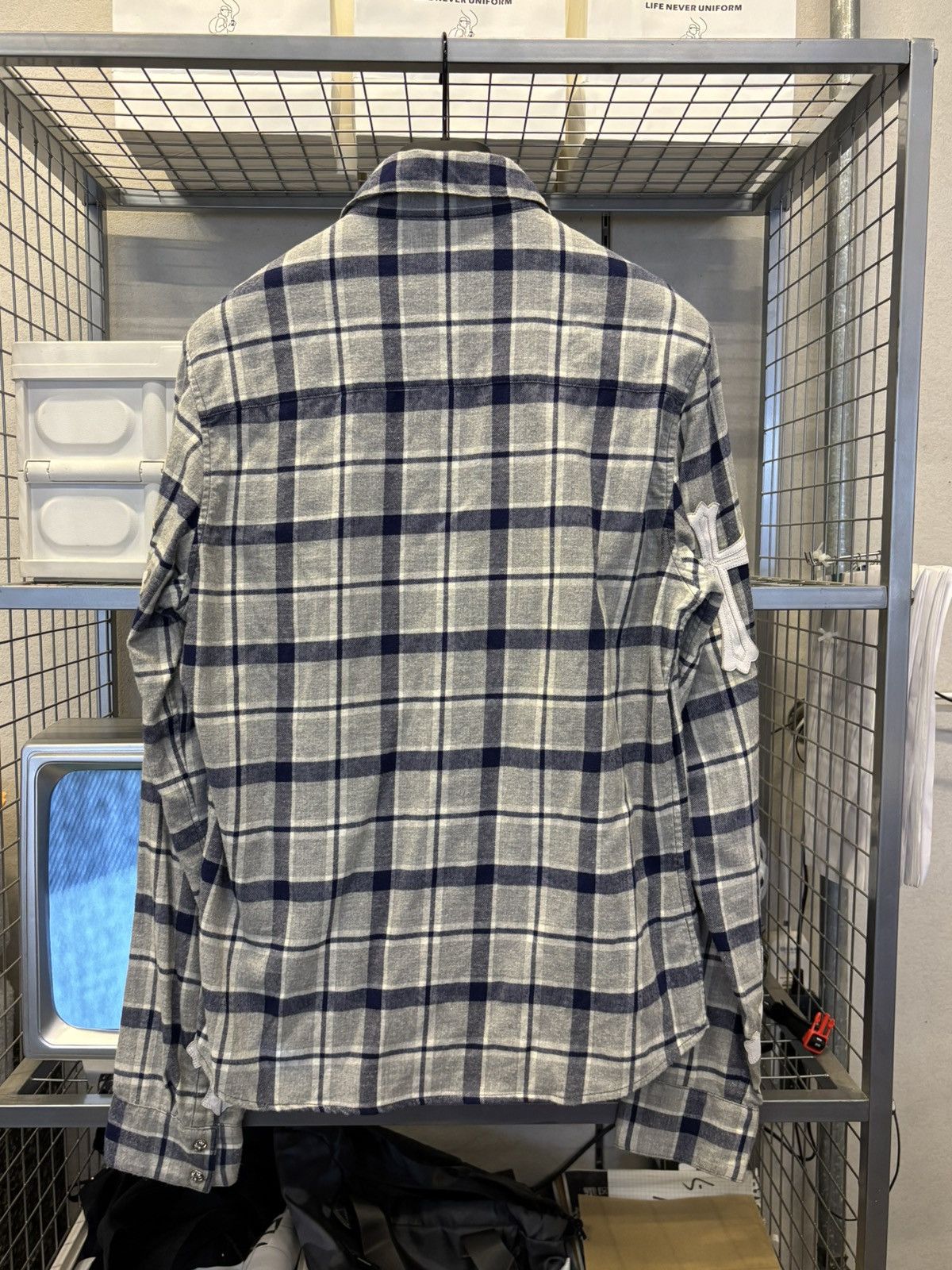 Chrome Hearts Chrome hearts cross patches flannel shirt Size US M / EU 48-50 / 2 - 2 Thumbnail