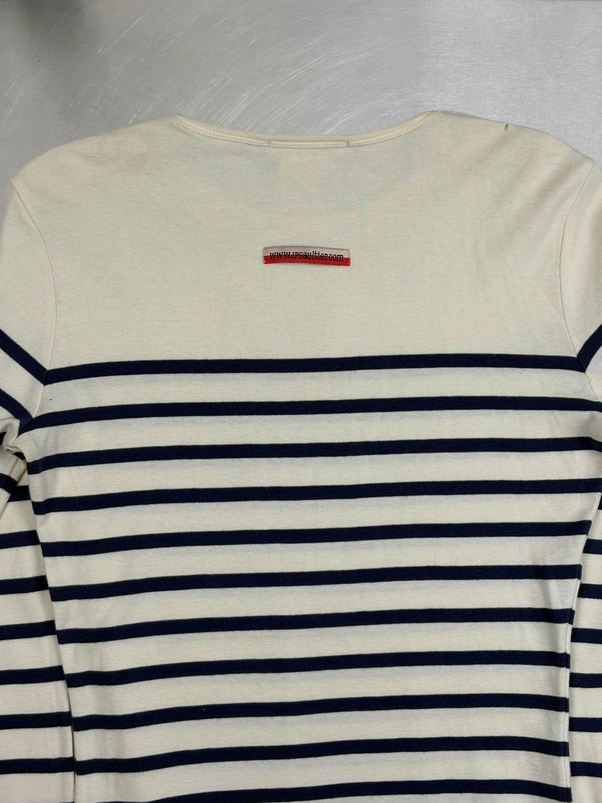 Jean Paul Gaultier Jean Paul Gaultier Maille Striped Longsleeve Navy White Size S / US 4 / IT 40 - 6 Thumbnail