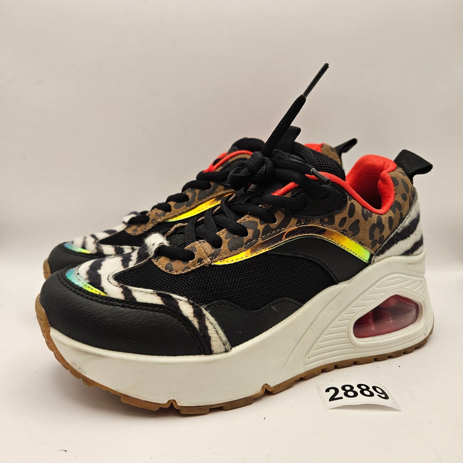 SKECHERS SKECHERS WOMEN'S 7.5 STREET UNO DIAMOND SHATTER SHOES BLACK Size US 7.5 / IT 37.5 - 1 Thumbnail