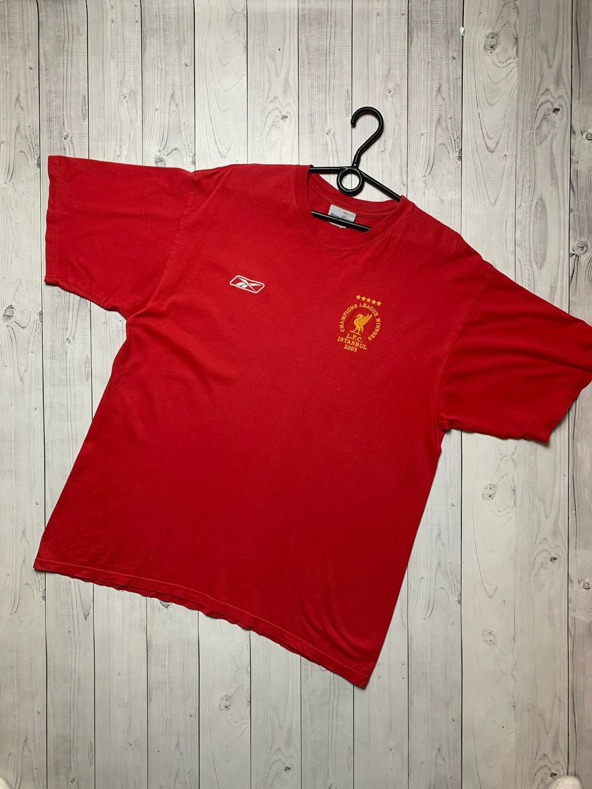 Reebok × Vintage Vintage Reebok Liverpool soccer tee logo size L Final 2005 Size US L / EU 52-54 / 3 - 1 Thumbnail
