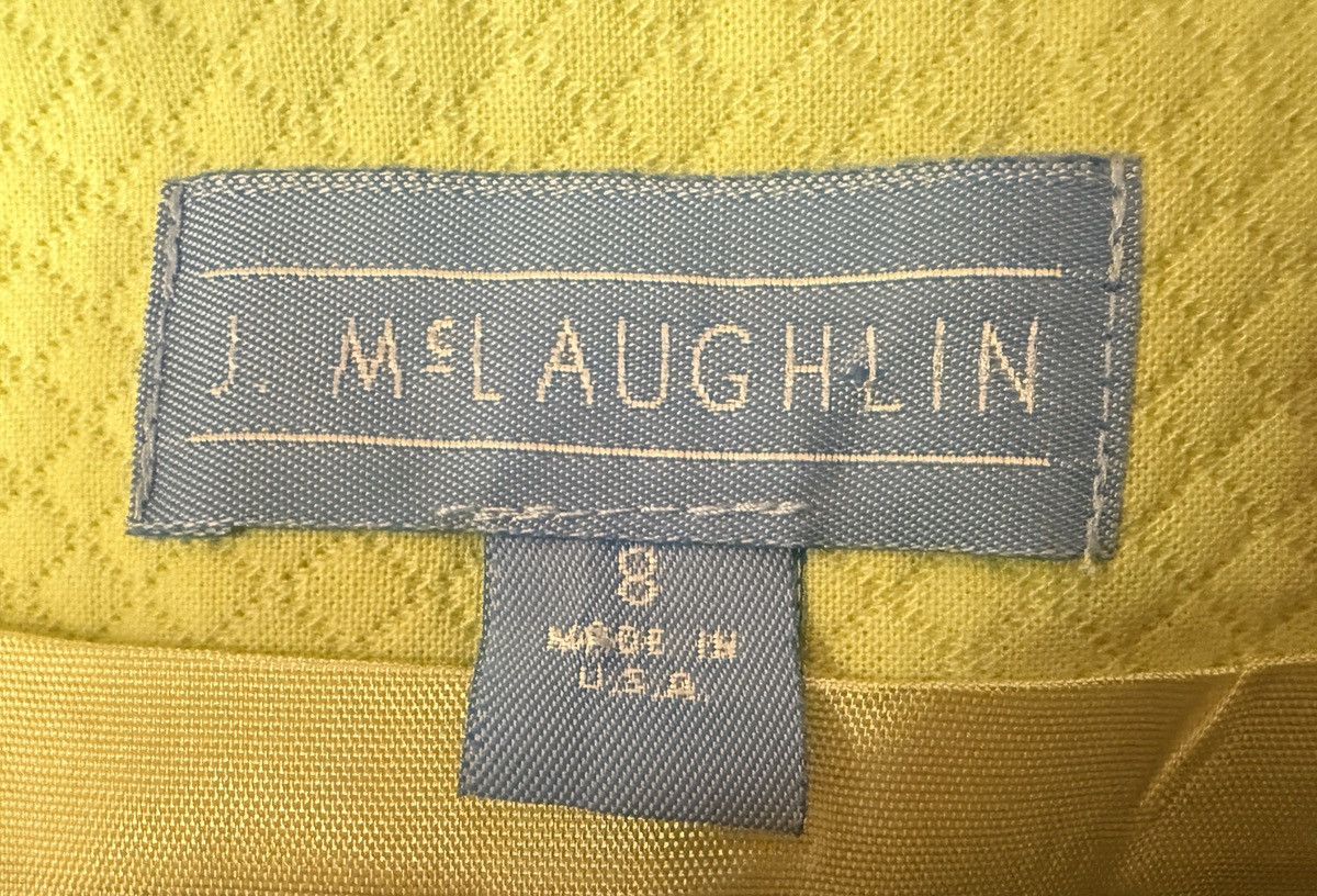 J.McLaughlin J. McLaughlin Lime Green Quilted Design Lined Pencil Skirt Size 30" / US 8 / IT 44 - 2 Thumbnail