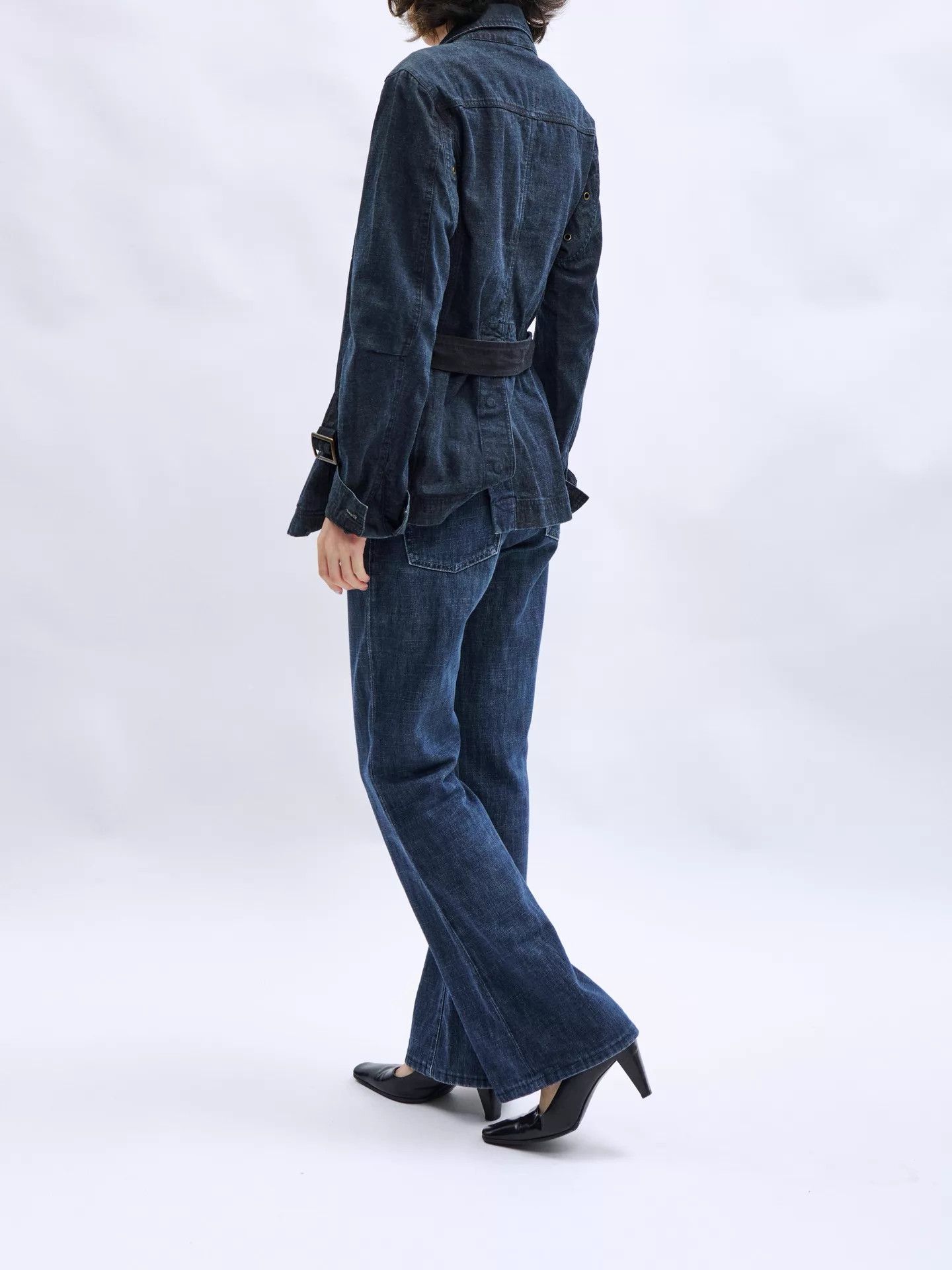 Miu Miu MIU MIU 2000s Y2K Low-Rise Flared Washed Jeans Size 26" / US 2 / IT 38 - 5 Thumbnail