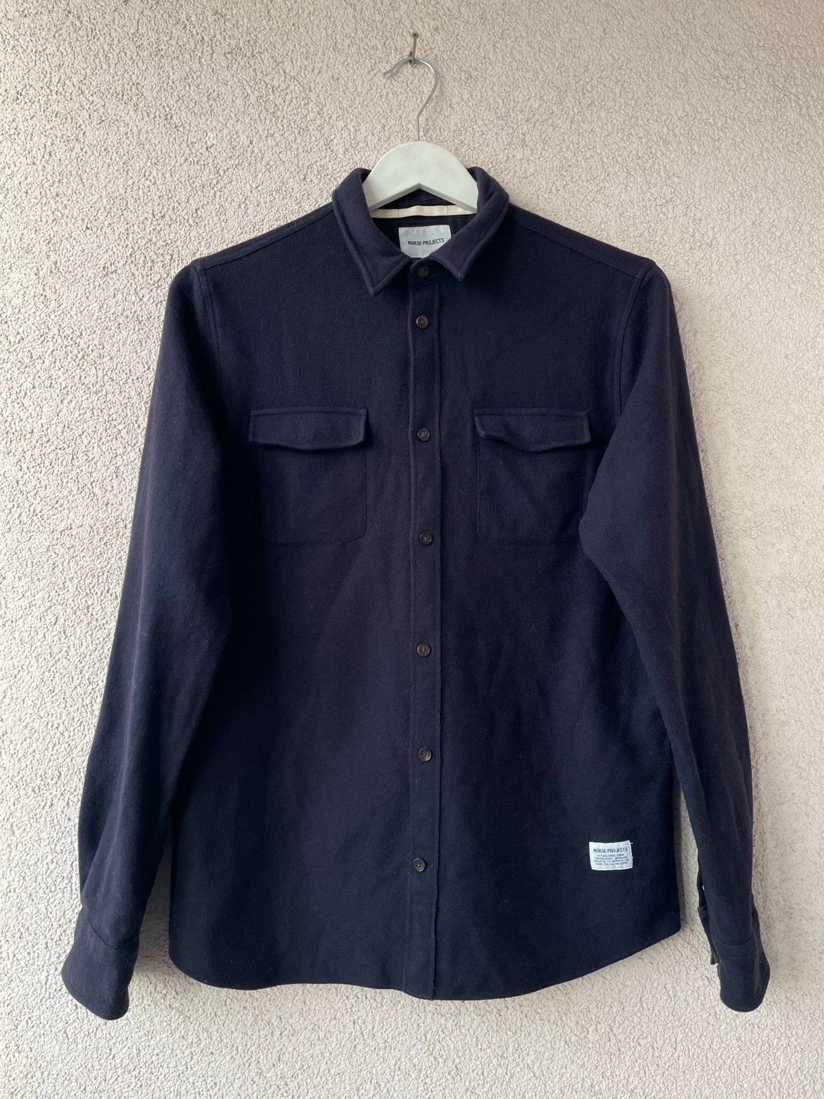 Norse Projects Norse Projects Wool Blue Overshirt Size M Basic Casual Shirt Size US M / EU 48-50 / 2 - 1 Thumbnail