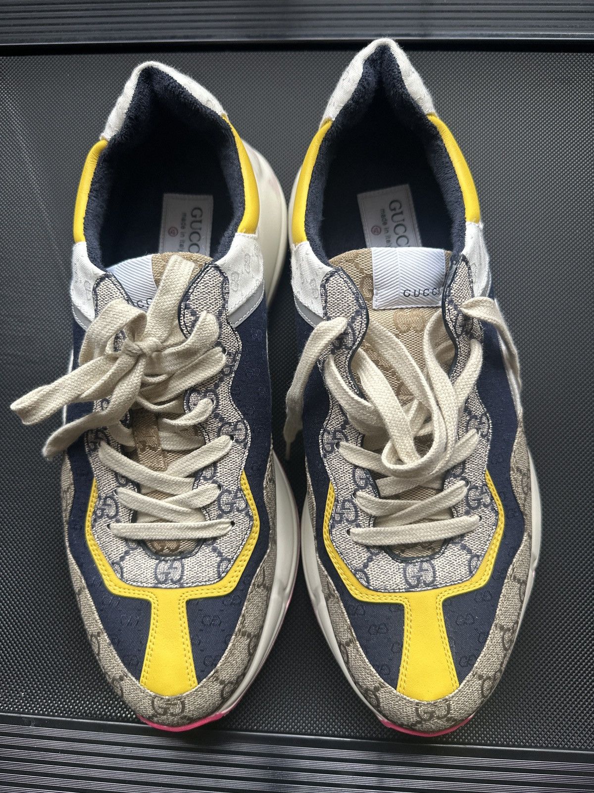Gucci Gucci GG Rhyton ‘Beige White Yellow’ Size US 13 / EU 46 - 4 Thumbnail