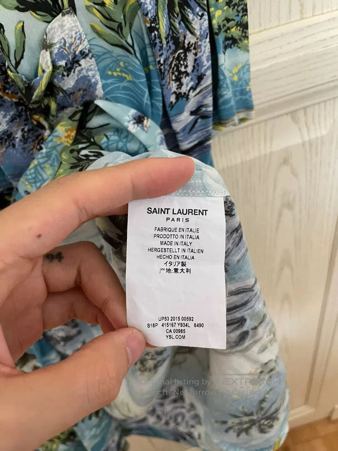 Saint Laurent Paris Saint Laurent Floral Short Sleeve Shirt. Size US S / EU 44-46 / 1 - 4 Thumbnail
