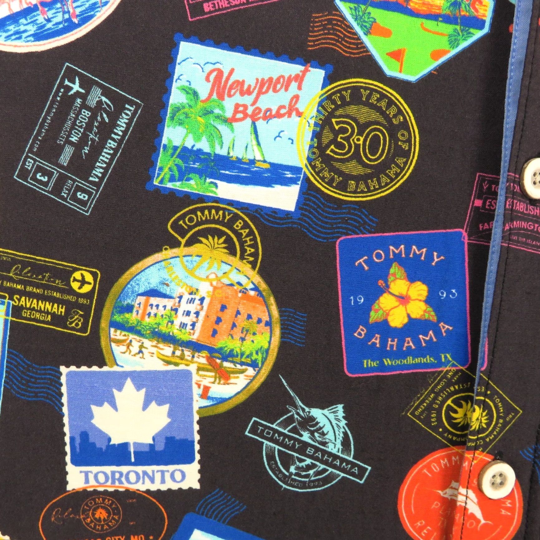 Tommy Bahama Tommy Bahama Shirt L Mens 30th Anniversary All Over Print AOP Camp Hawaiian Button-Up Short Sleeve Casual Camp Hawaiian Beach Aloha Mens Size US L / EU 52-54 / 3 - 2 Thumbnail
