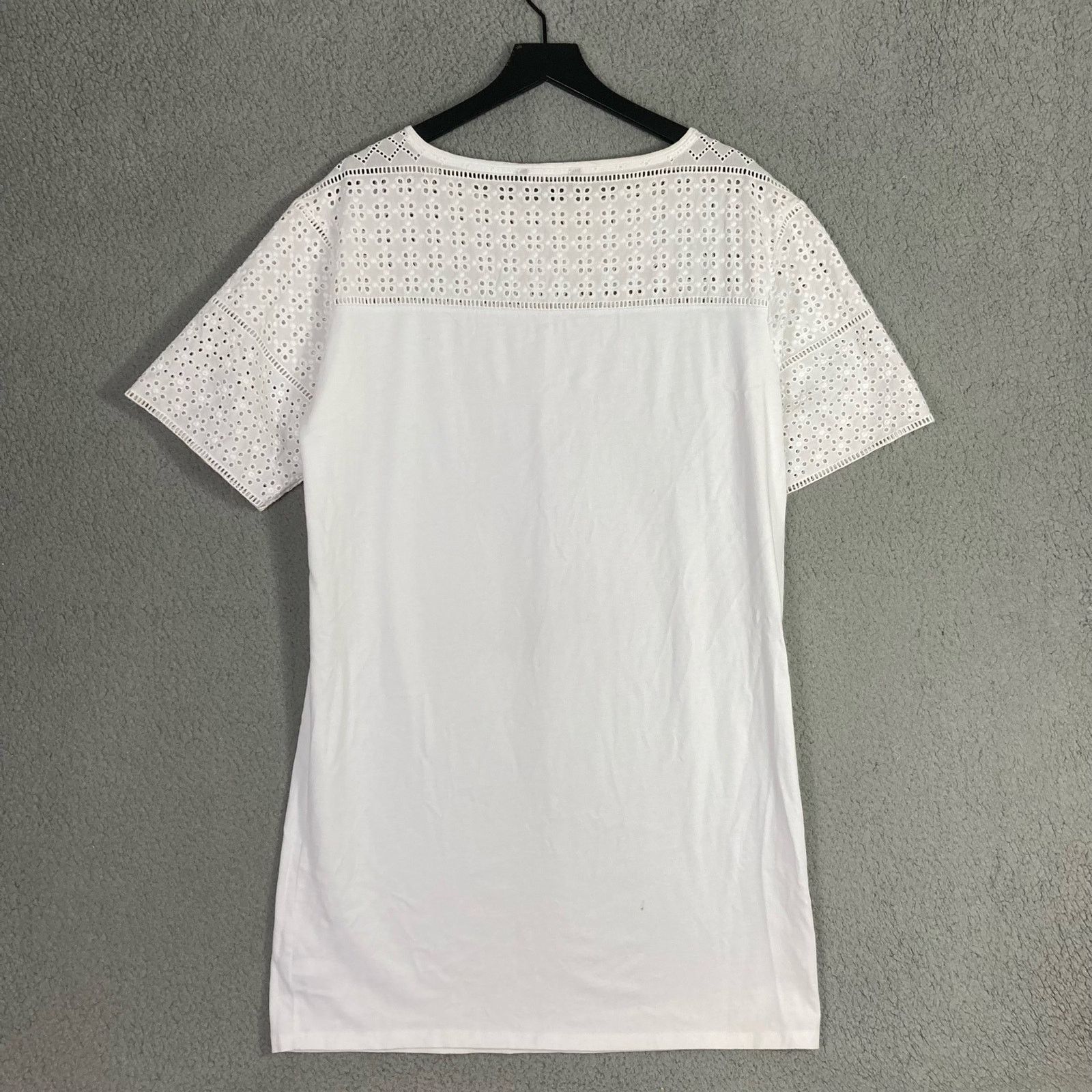Lauren Ralph Lauren Lauren Ralph Lauren White Eyelet Lace Shift Dress L Short Size L / US 10 / IT 46 - 4 Thumbnail
