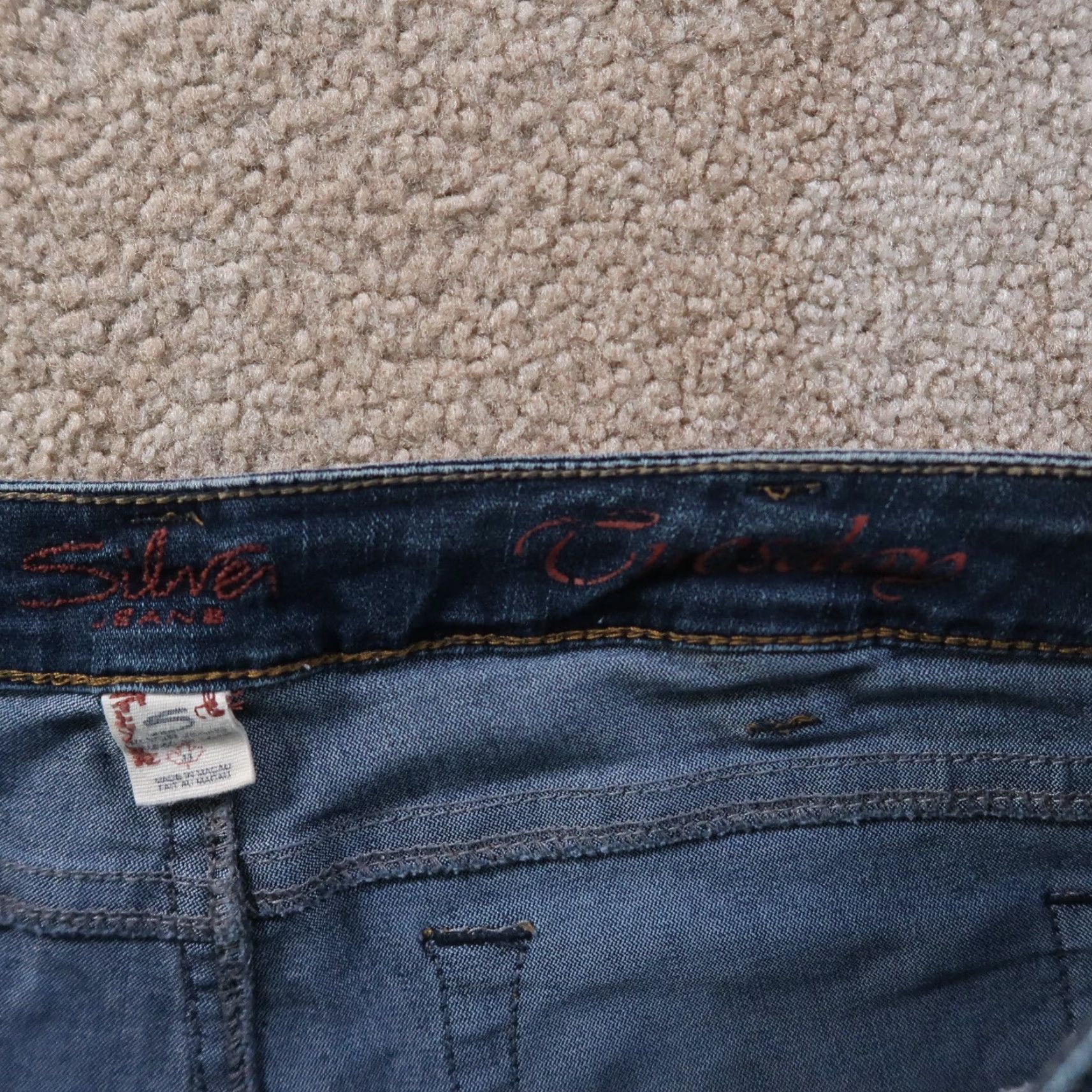 Silver Jeans Co. Silver Jeans Tuesday Jeans Women's 33x33 Blue Denim Bootcut Stretch Slim 5-Pocket Inseam 33 Regular Size 24" / US 00 / IT 34 - 3 Thumbnail
