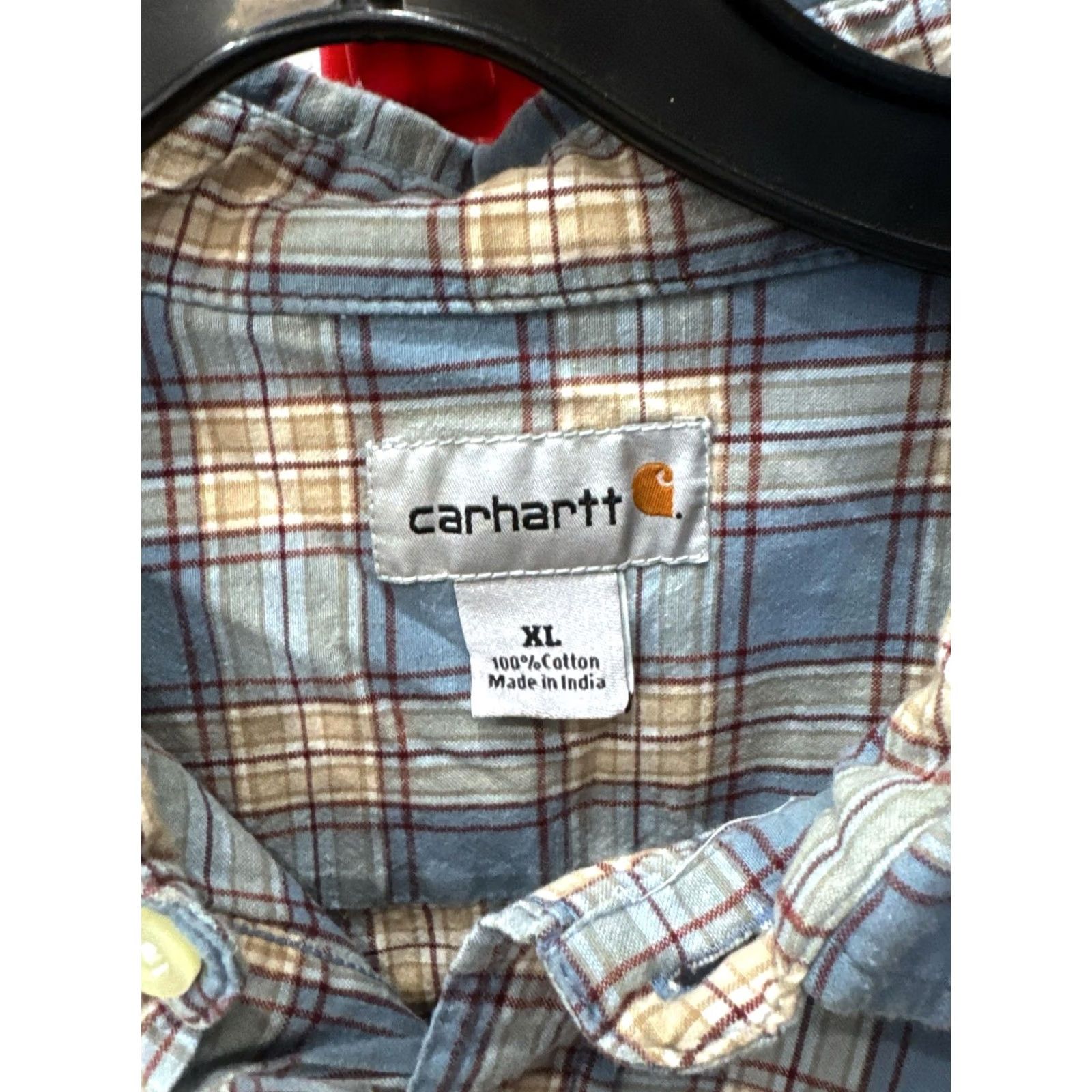Carhartt Carhartt Shirt XL Extra Large Plaid Pocket Short Sleeve Button Up Multicolor Mens Size US XL / EU 56 / 4 - 4 Thumbnail