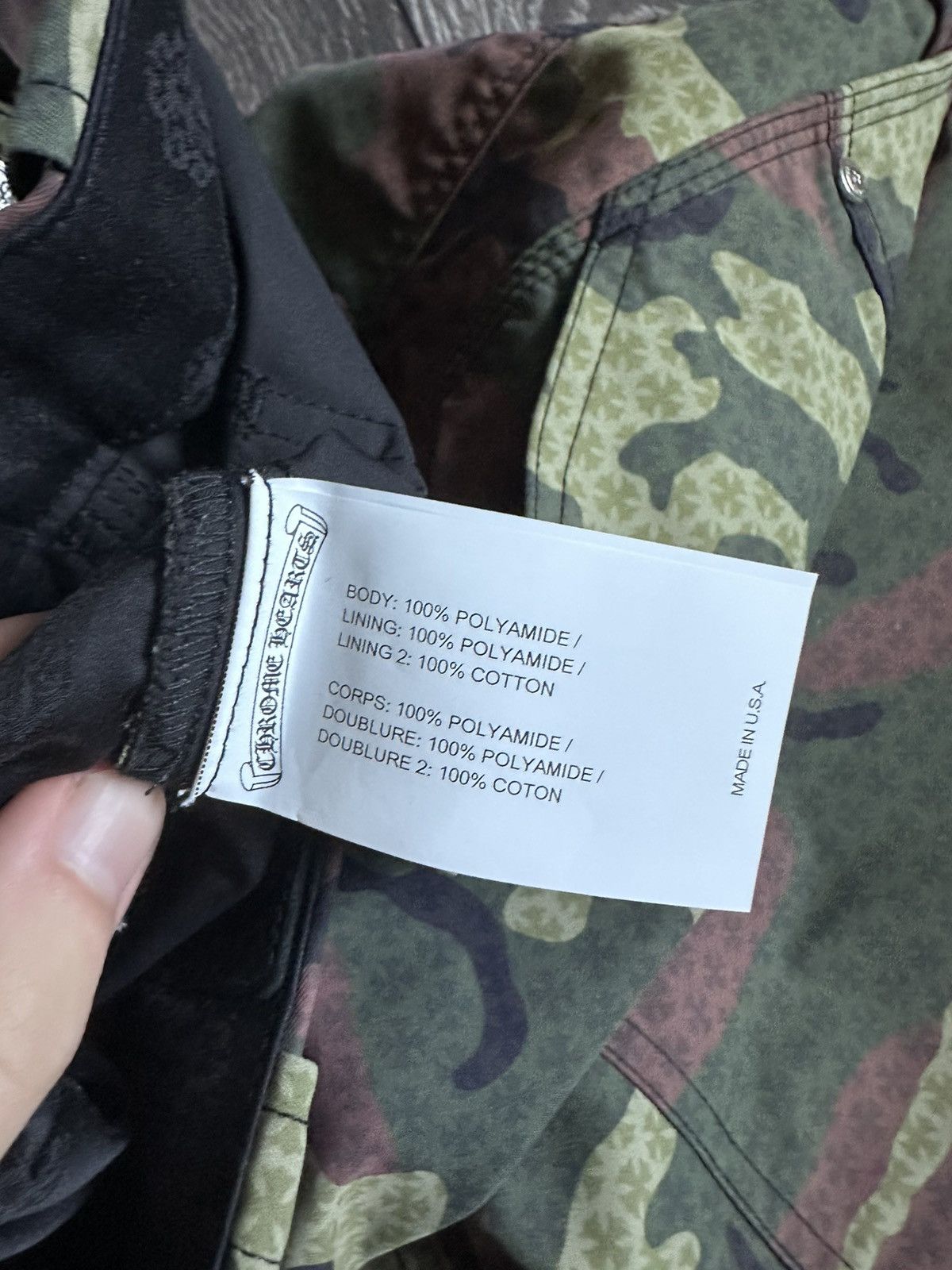 Chrome Hearts chrome hearts new camo monogram double knee carpenter pants Size US 33 - 10 Thumbnail