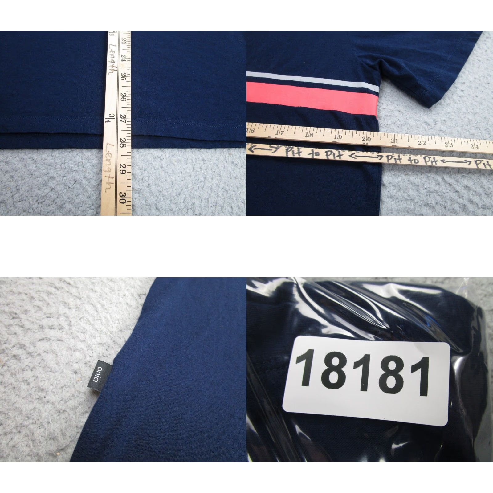 Onia Onia Blue Pink Stripe Short Sleeve Crew Neck Mens Medium T-Shirt Size US M / EU 48-50 / 2 - 8 Thumbnail
