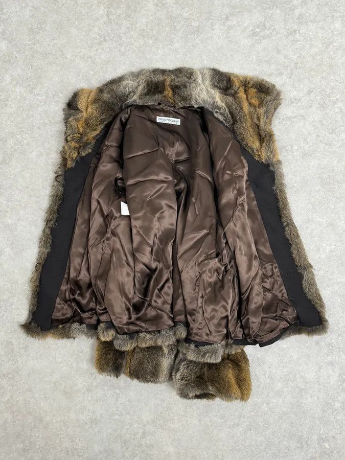 Emporio Armani AW2002 Emporio Armani Faux Fur Cozy Jacket Size S / US 4 / IT 40 - 9 Thumbnail