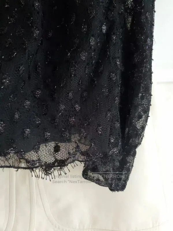 Miu Miu Miu Miu Black Dotted Long Sleeve Shirt . Size M / US 6-8 / IT 42-44 - 5 Thumbnail