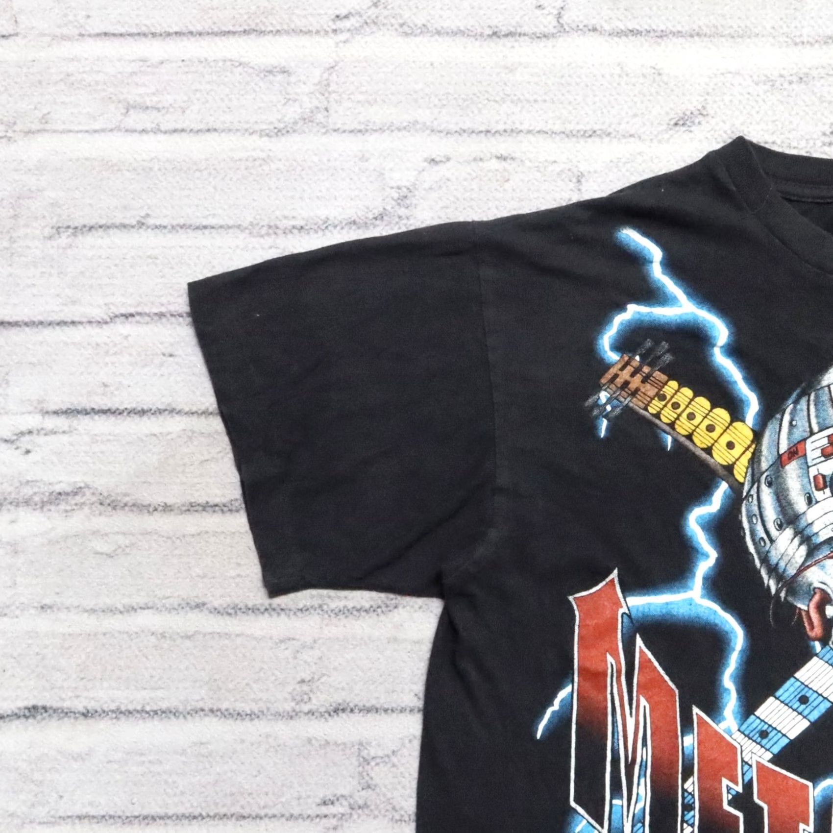 Vintage Vintage American Thunder Metal Head Motorcycle Shirt Tee L Mens Black 90s/Old School Graphic Tee Size US L / EU 52-54 / 3 - 4 Thumbnail