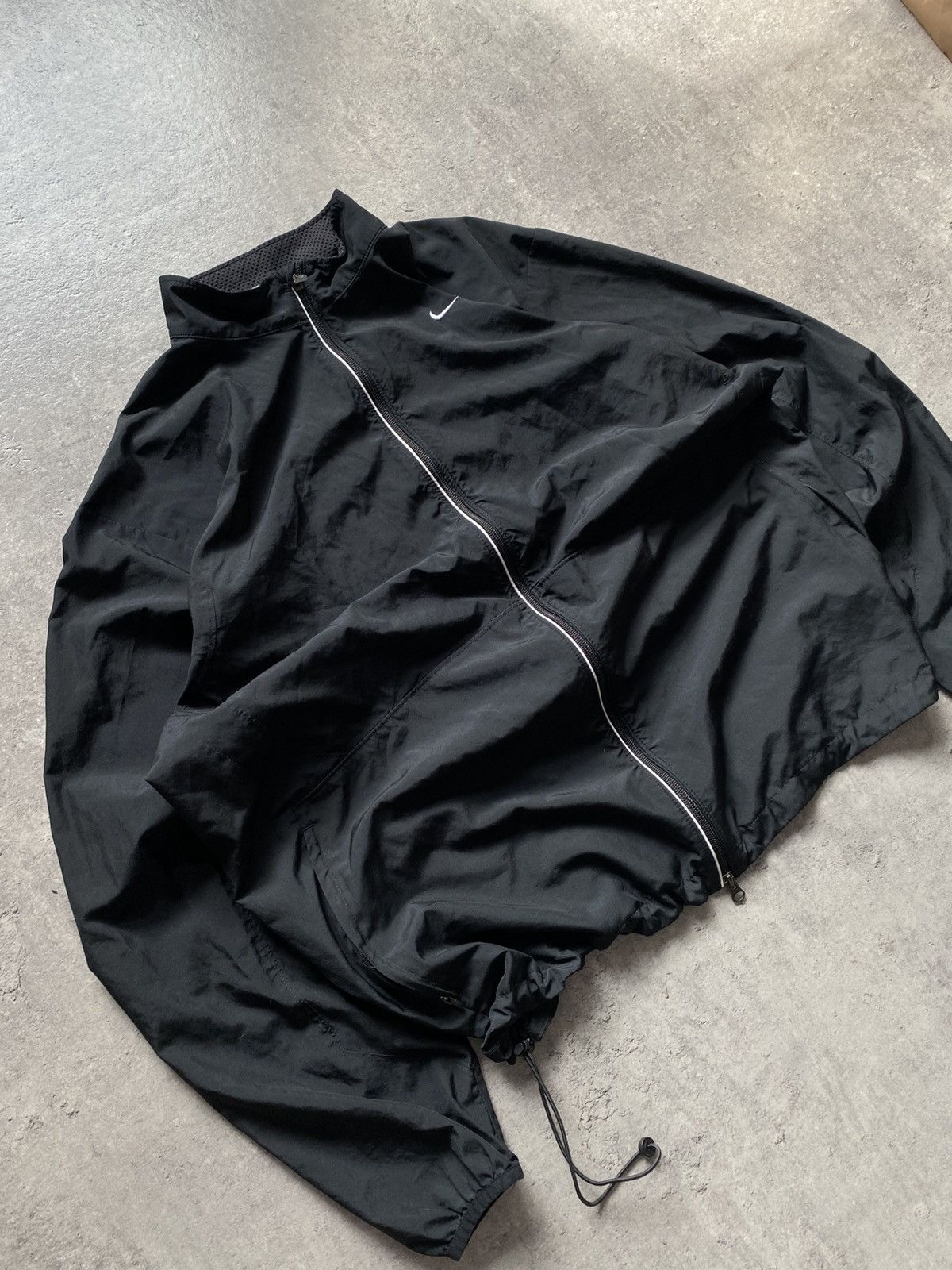Nike Vintage Y2K Nike Black Windbreaker Jacket Full Zip Swoosh Size US XL / EU 56 / 4 - 2 Thumbnail