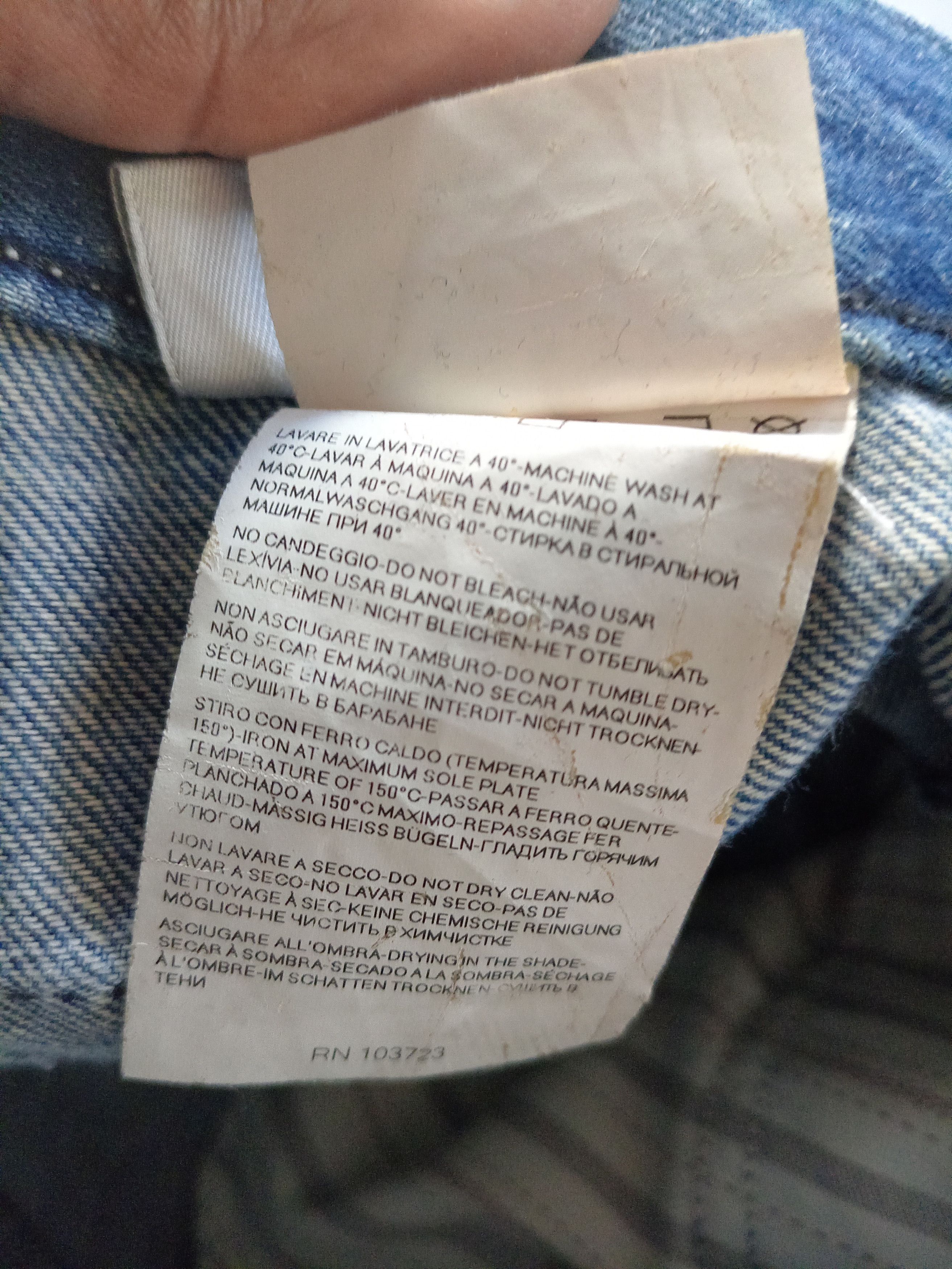 Giorgio Armani jeans denim distressed style