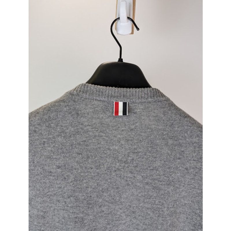 Thom Browne o1rshd1 Holiday Scenery Wool Crew Neck Sweater in Light Grey Size US XXL / EU 58 / 5 - 15 Thumbnail