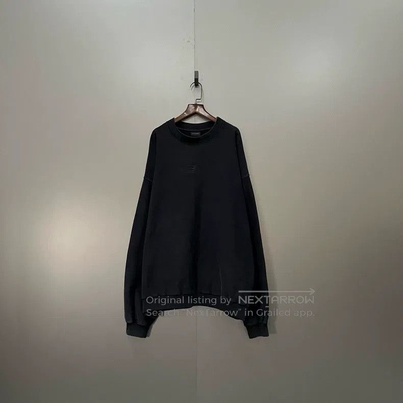 Balenciaga Balenciaga Black Double Logo Embroidered Sweatshirt Size US L / EU 52-54 / 3 - 1 Thumbnail