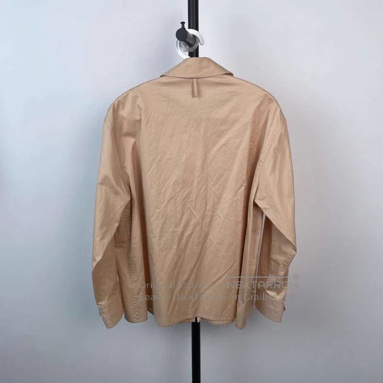 Hermes Hermes Khaki Pocket Ring Buckle Zipper Shirt Jacket, 100% Size XXS / US 00 / IT 34 - 2 Thumbnail