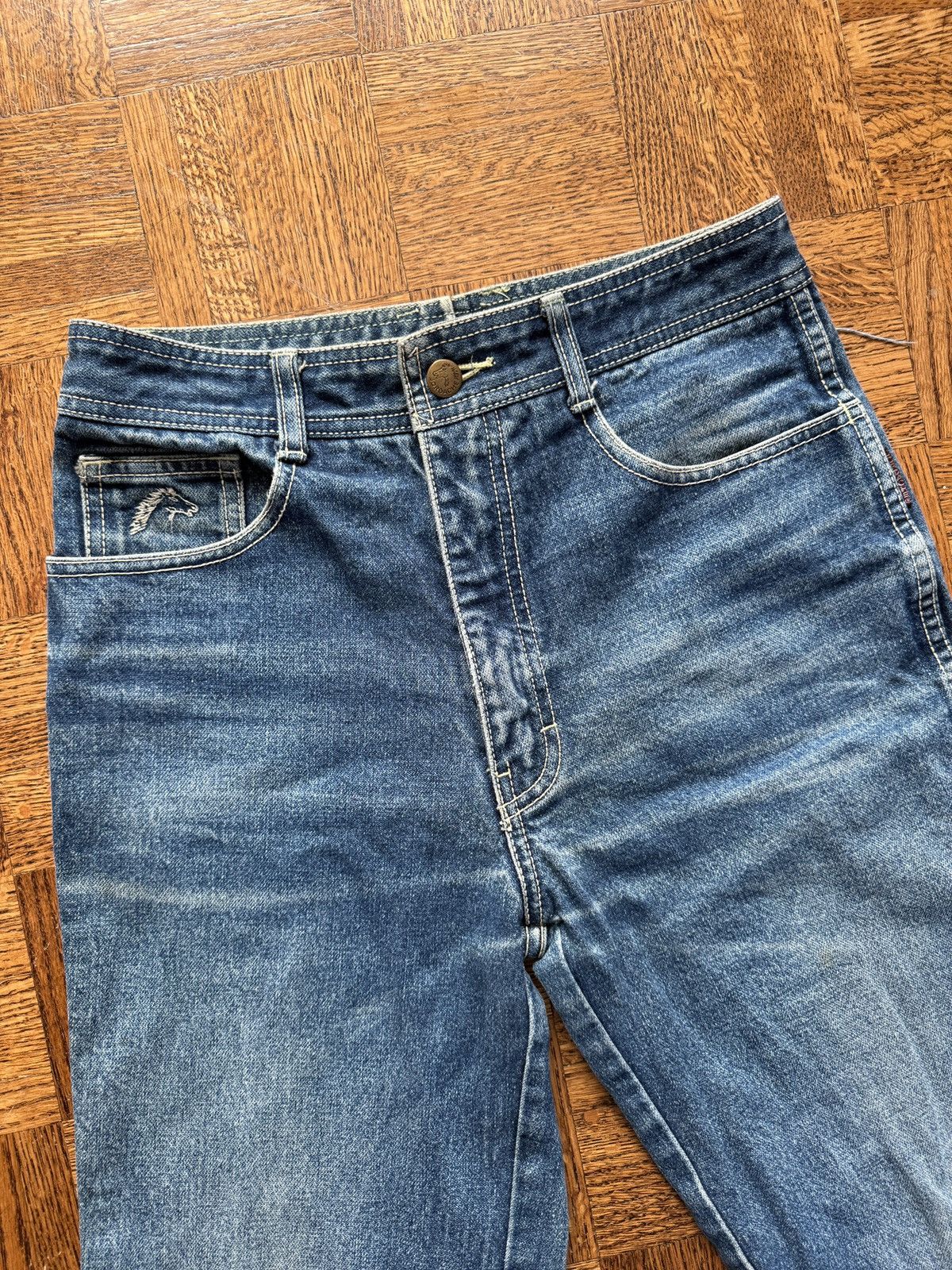Jordache Vintage 80s Jordache Faded Denim Jeans 28x33 Size US 28 / EU 44 - 5 Thumbnail