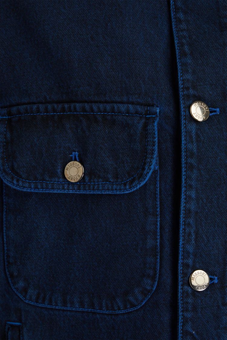 Missoni o1y0225 Denim Jacket in Midnight Blue Size US L / EU 52-54 / 3 - 2 Thumbnail
