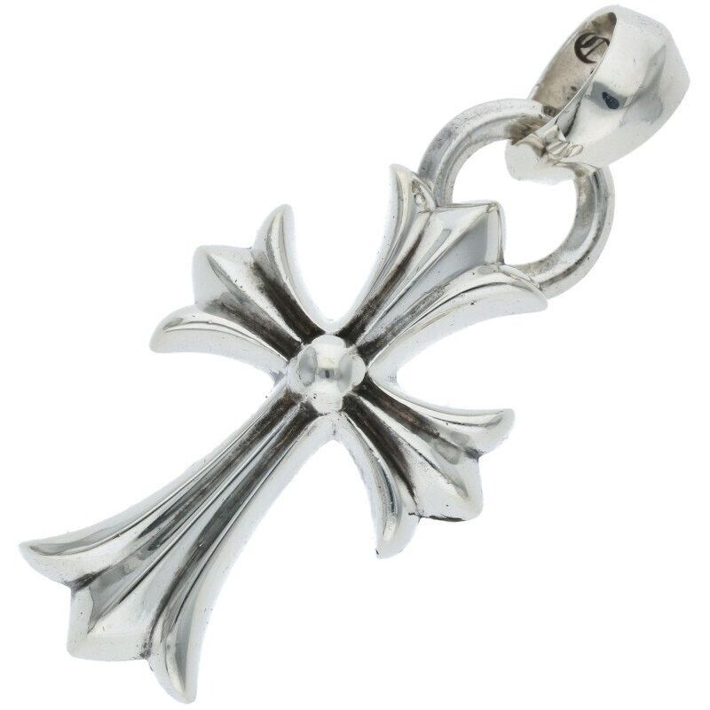 Chrome Hearts Small CH Crossbale Silver Necklace