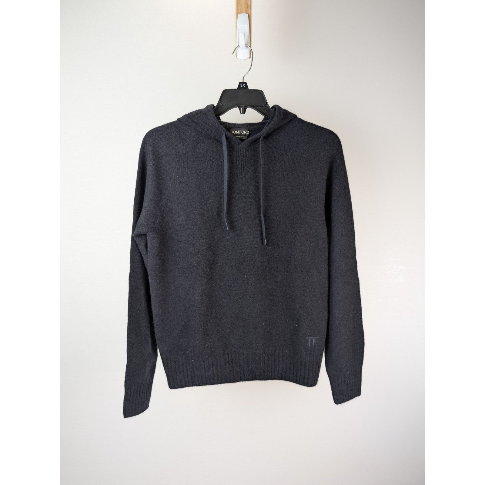 Tom Ford o1rshd1 CC20 Cashmere Hooded Sweatshirt in Black Size US M / EU 48-50 / 2 - 1 Thumbnail
