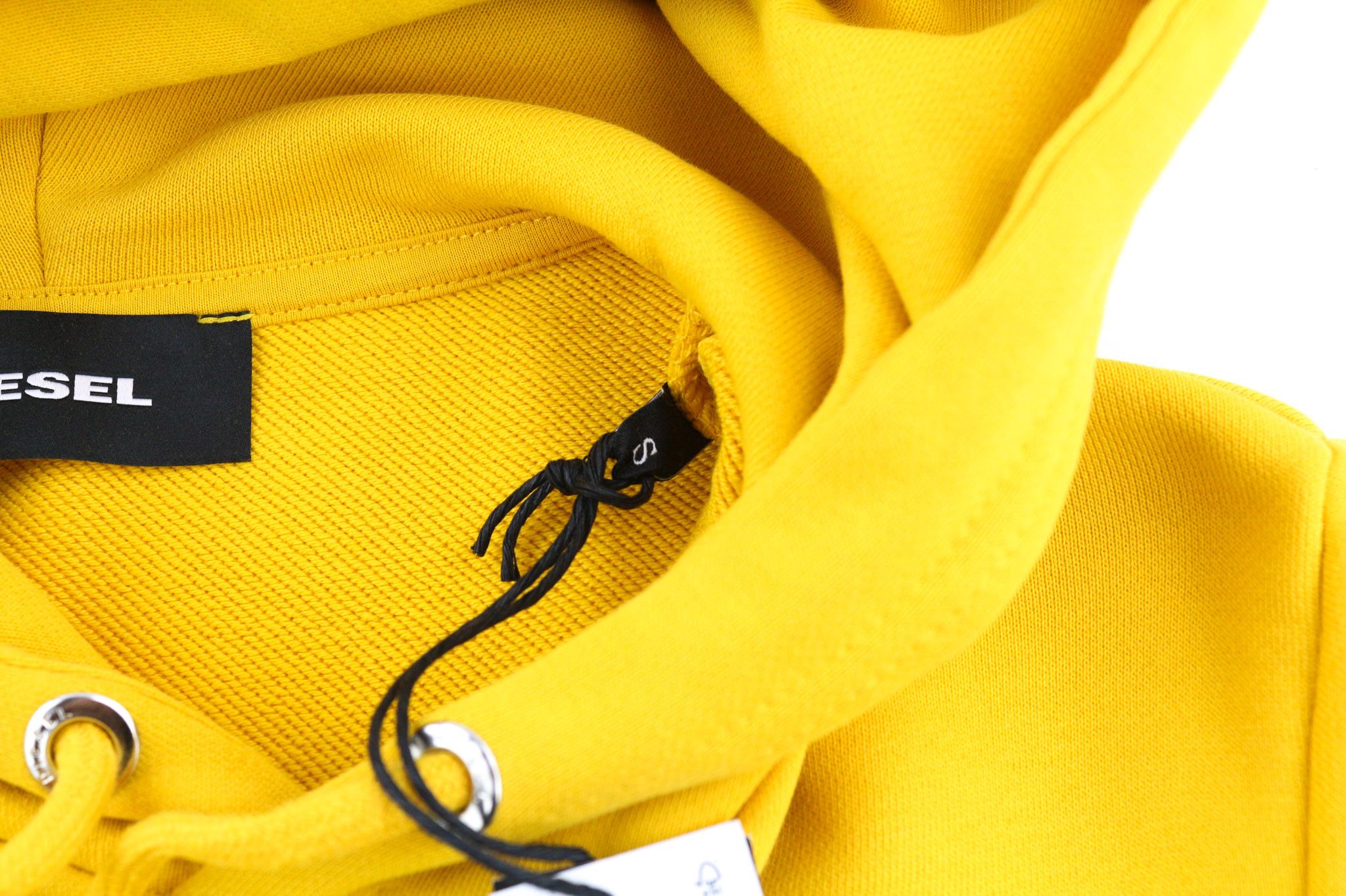 Diesel S-GIRK-HOOD-CUTY S Yellow Logo Oversized Hoodie 40119 Size US S / EU 44-46 / 1 - 7 Thumbnail