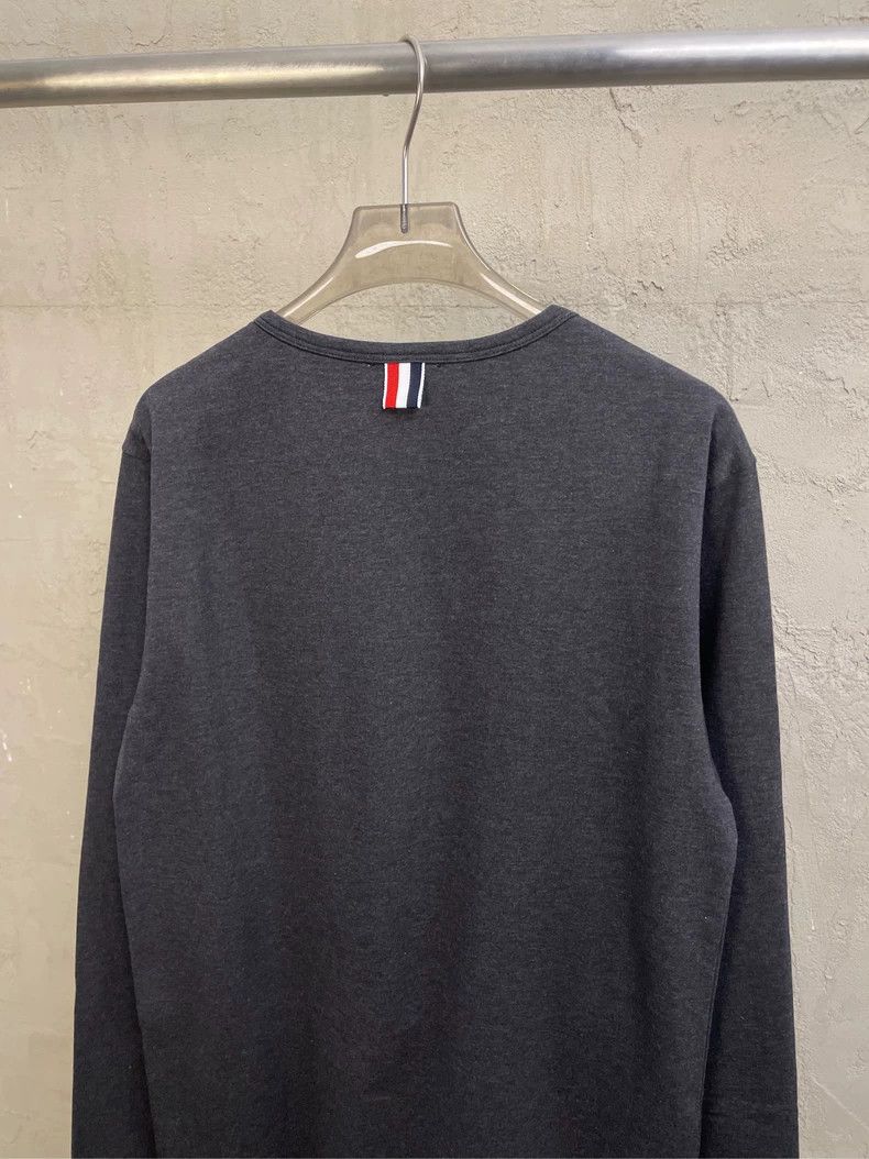 Thom Browne Thom Browne Dark gray striped long sleeve T-shirt Size US S / EU 44-46 / 1 - 4 Thumbnail