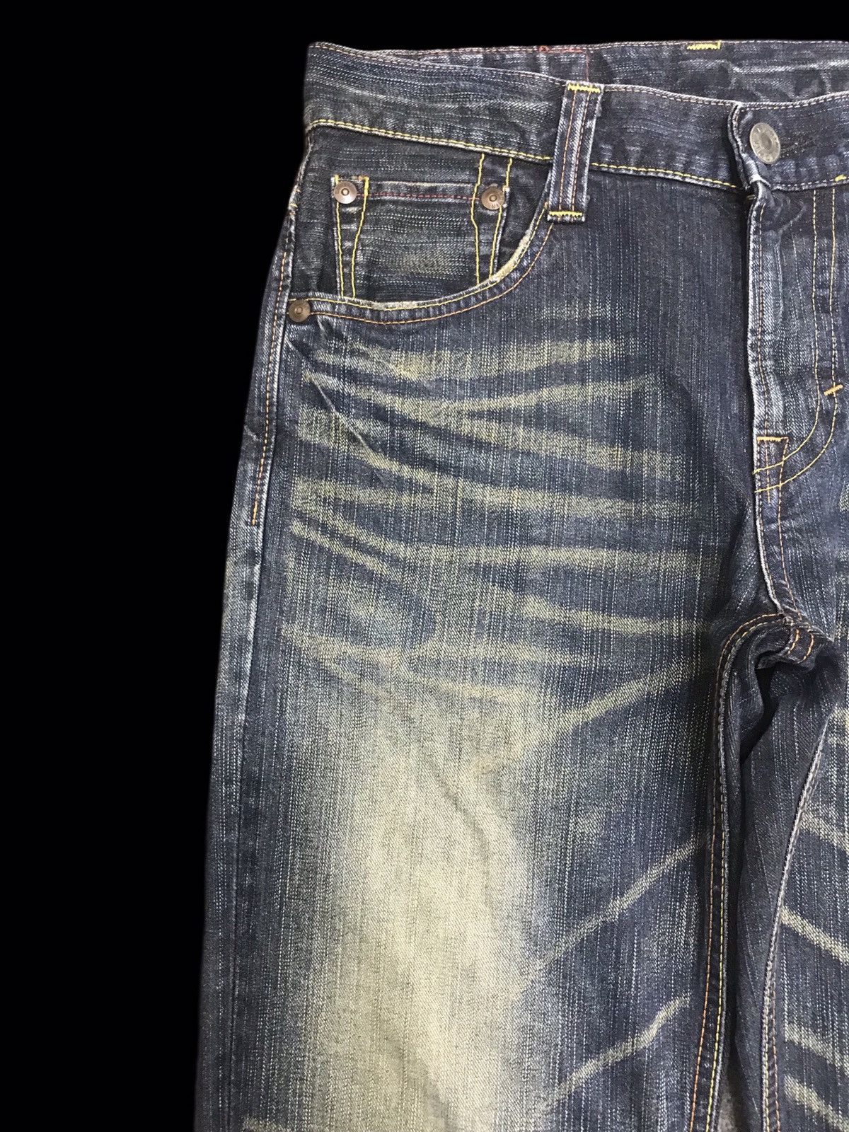 Edwin 💥WIDE FLARE💥EDWIN STONEWASH SICK FADES MUD WASH DENIM F330 Size US 32 / EU 48 - 4 Thumbnail