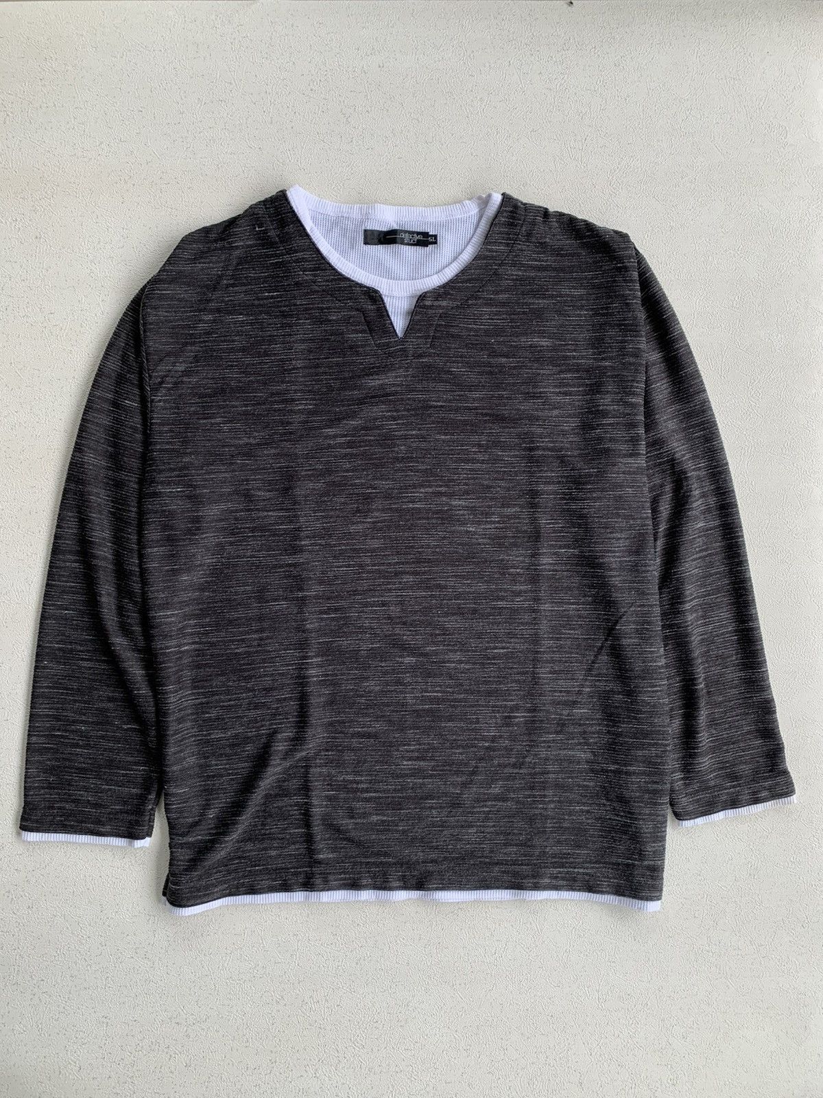 Japanese Brand Double Layer Defective Stuct Longsleeve issey miyake style Size US L / EU 52-54 / 3 - 1 Thumbnail