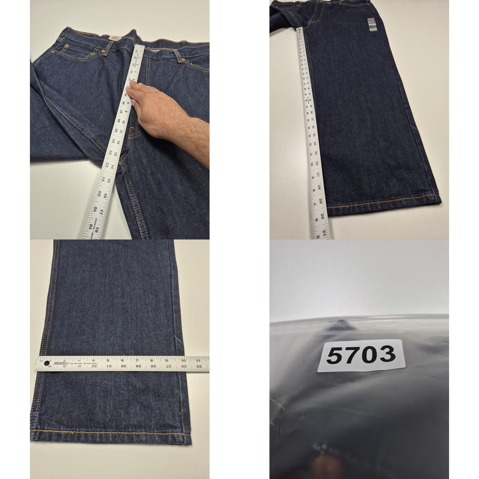 Levi's Levis 550 Relaxed Jeans Mens 44x30 Dark Blue Tapered Leg Denim Pants NWT Size US 44 / EU 60 - 8 Thumbnail