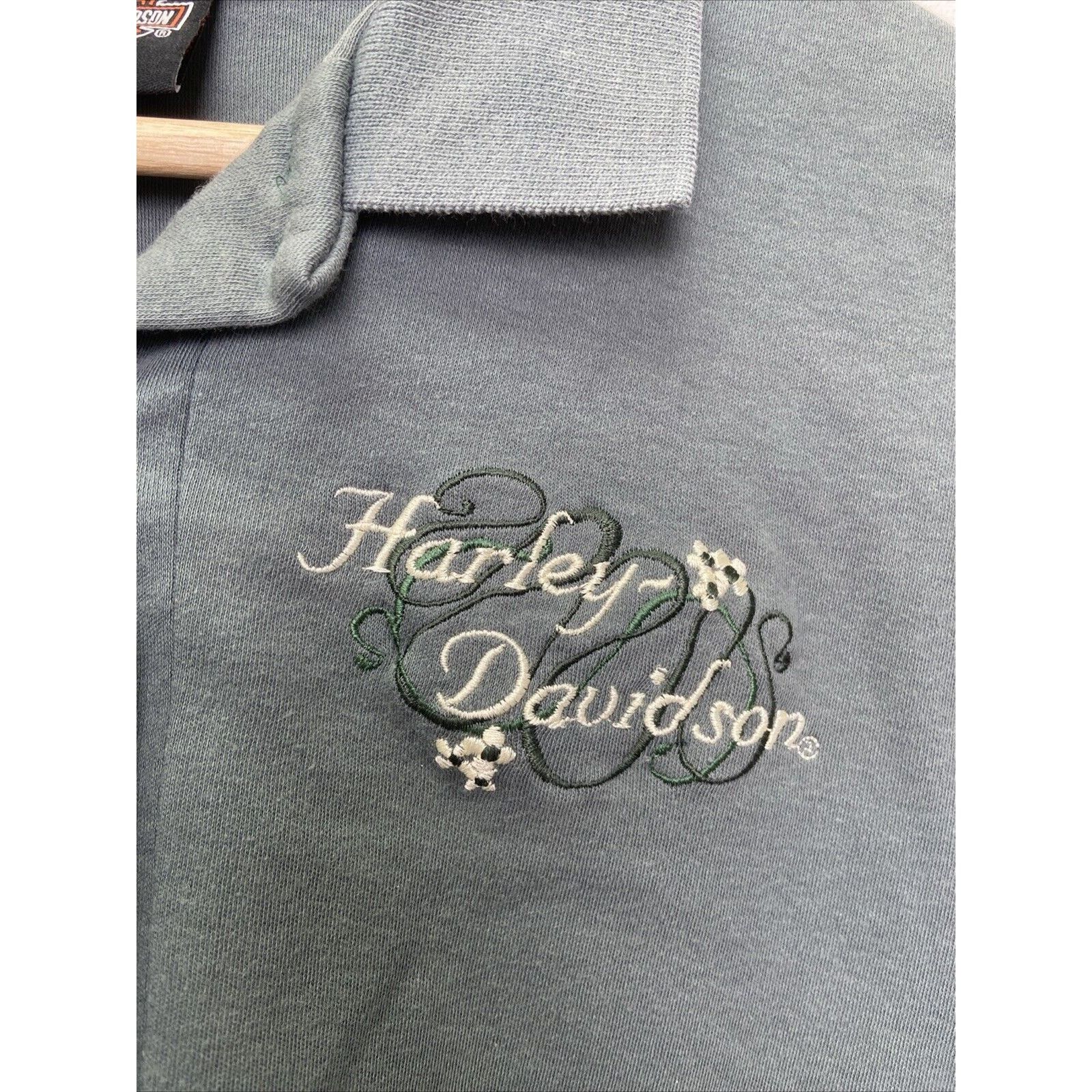 Harley Davidson Harley Davidson Sleeveless Collared Floral Green Shirt S Size S / US 4 / IT 40 - 3 Thumbnail