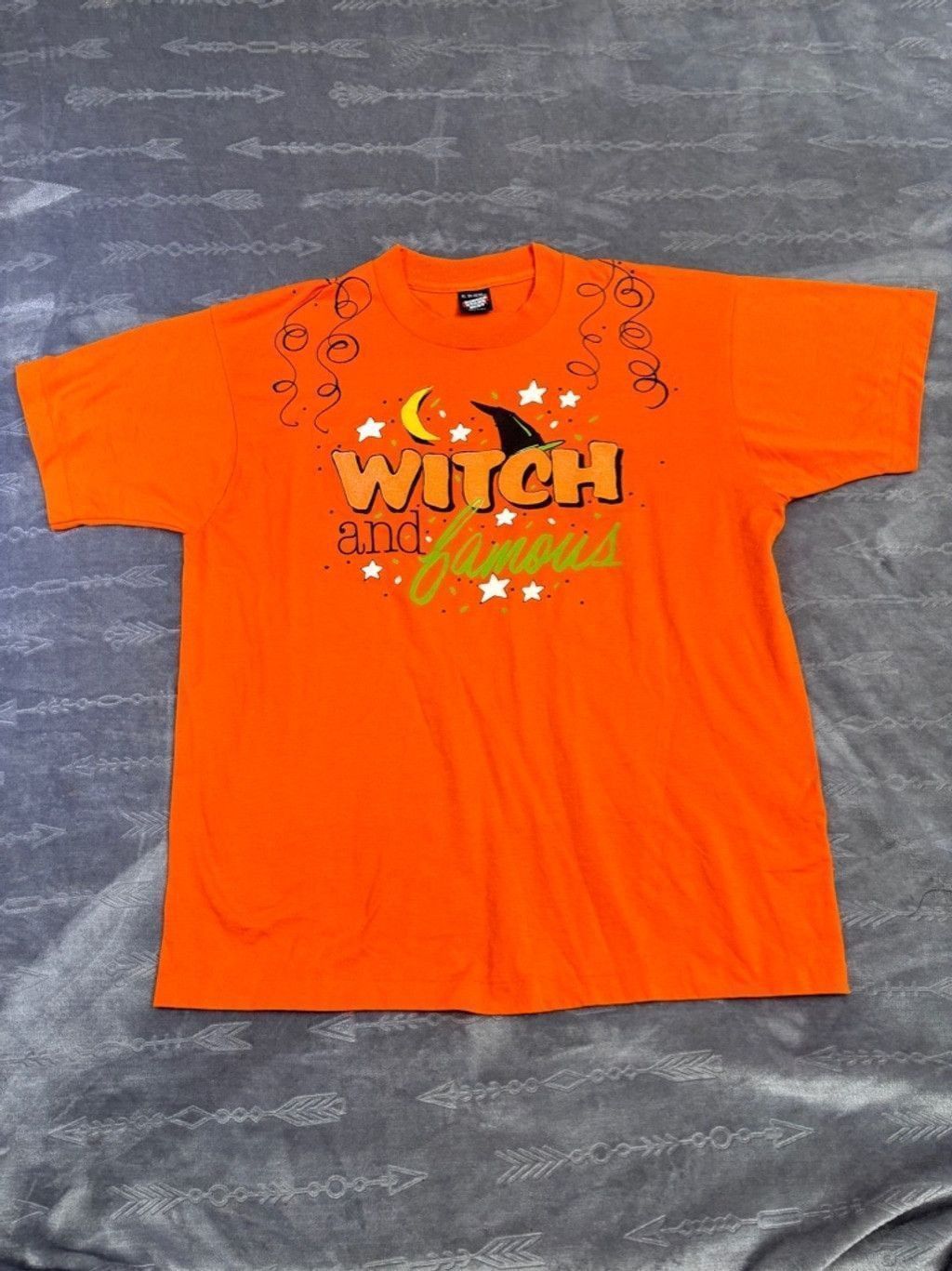 Other Men's VTG Deadstock Single Stitch Screen Stars TShirt XL Ora Size XL / US 12-14 / IT 48-50 - 2 Thumbnail
