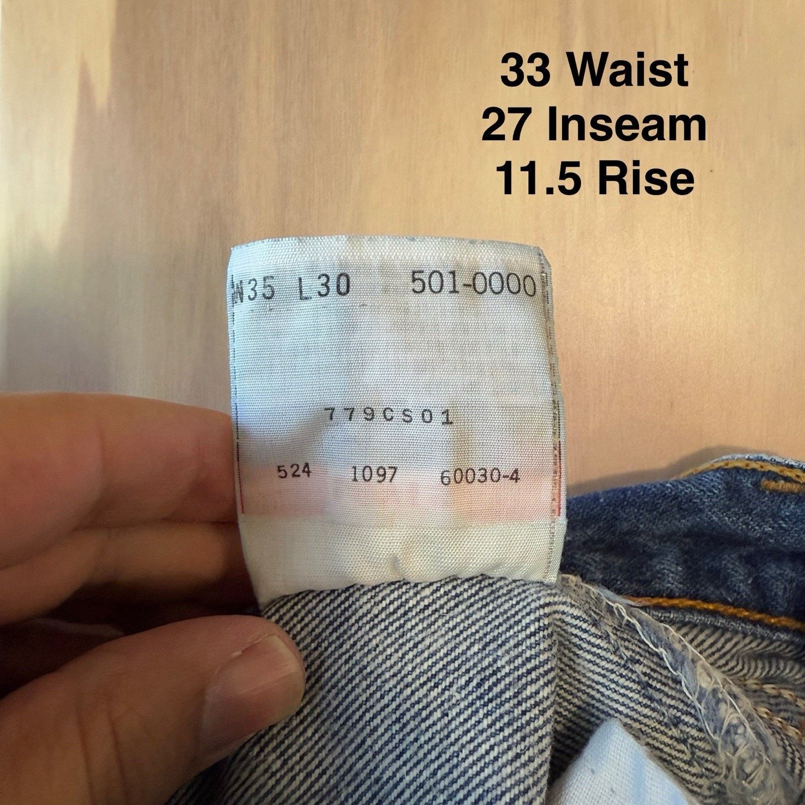 Levi's × Vintage Vintage Levis 501 Jeans 33 Blue 90s Made in USA Workwear Size US 33 - 5 Thumbnail