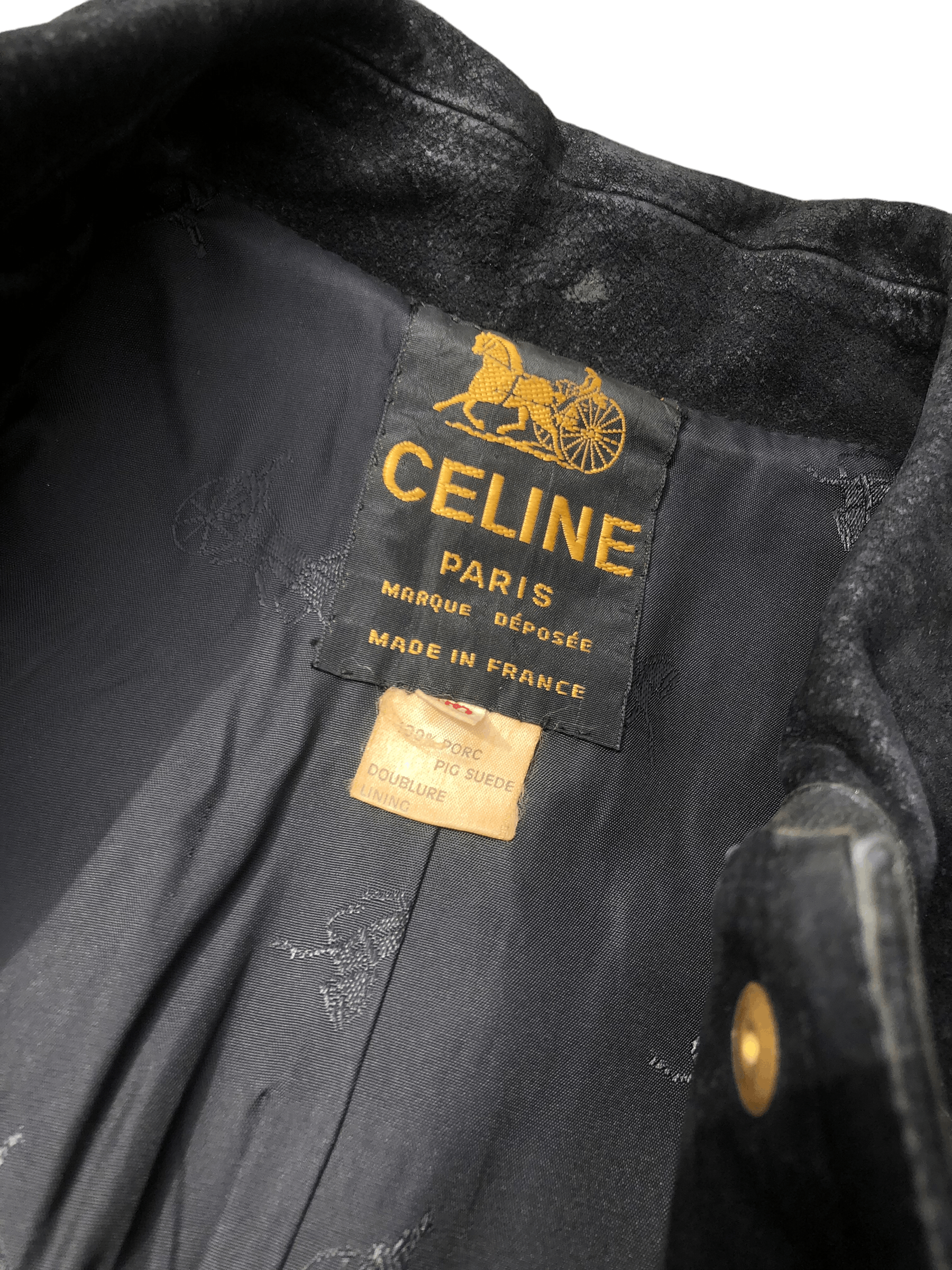 Celine 💯Vintage 70/80s CELINE PARIS Modele Dispose Pigskin Coat Size L / US 10 / IT 46 - 9 Thumbnail