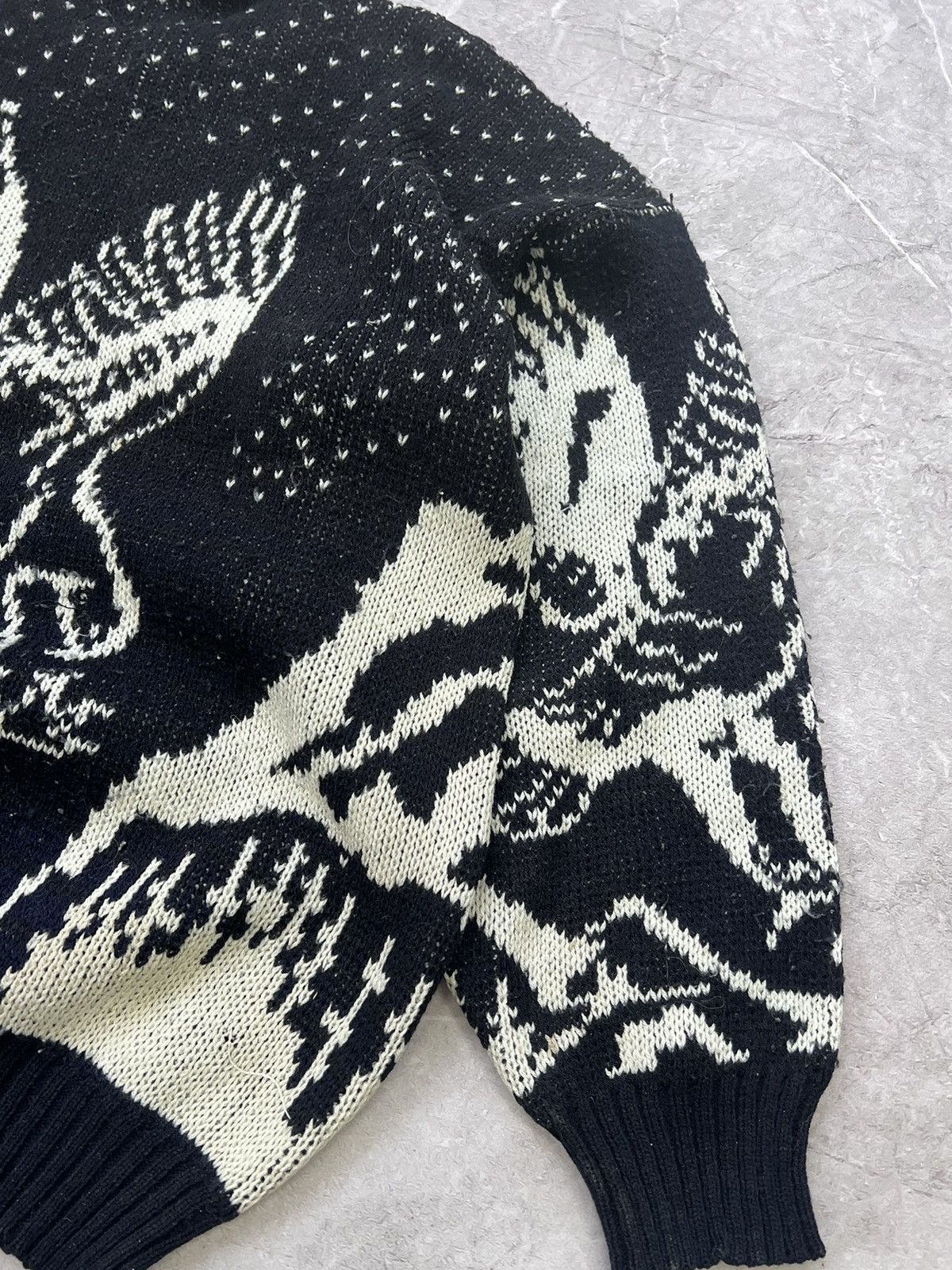Hysteric Glamour × If Six Was Nine × Le Grande Bleu (L.G.B.) VINTAGE BOXY ARCHIVE EAGLE BLACK SWEATER CREWNECK Size US M / EU 48-50 / 2 - 10 Thumbnail