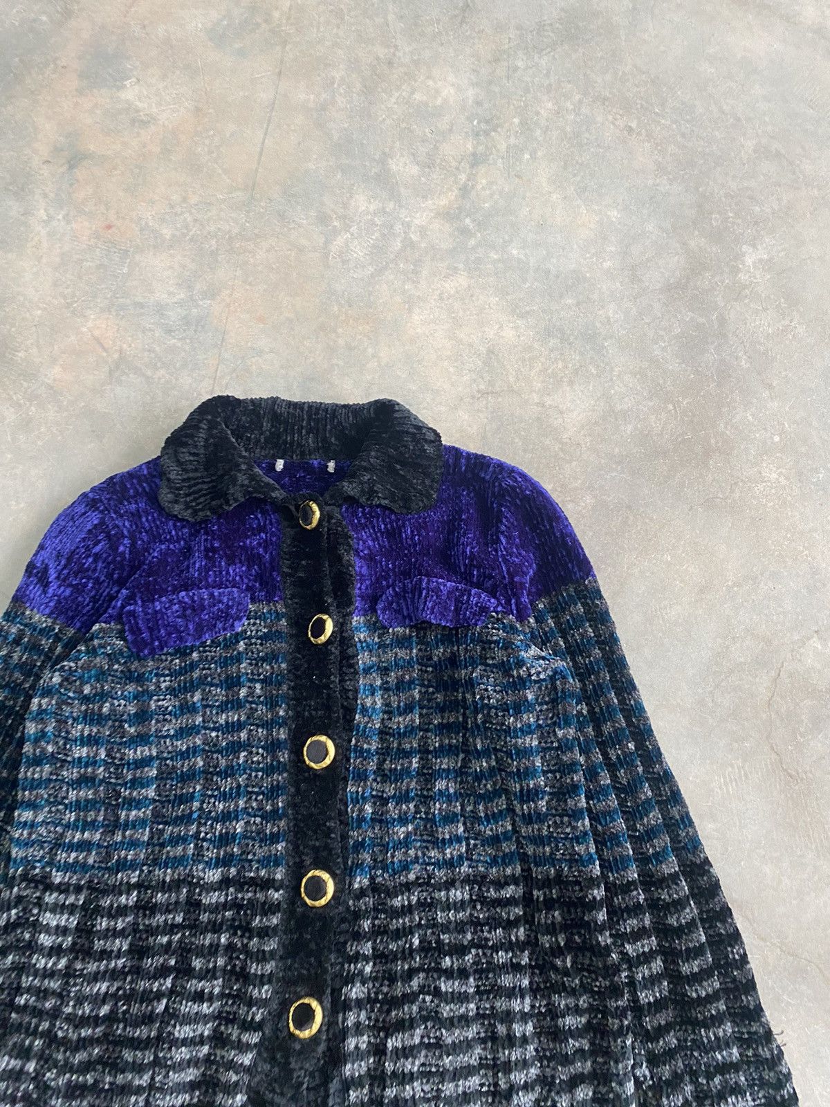 VELVET KNIT VINTAGE JACKET UNBRAND JAPAN PUNK GRUNGE LGB
