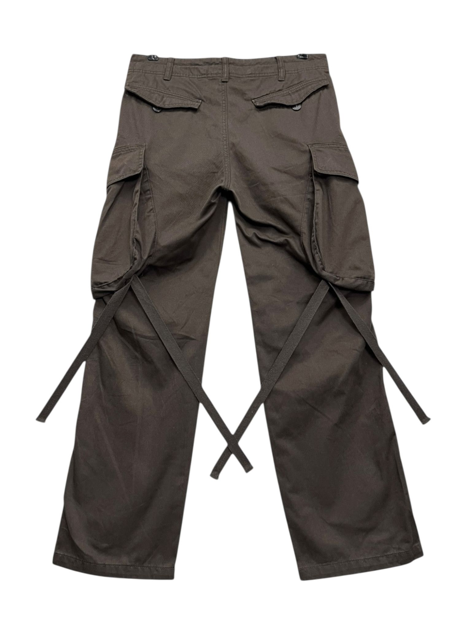 Japanese Brand 🔥Vintage Baggy Bondage Big Slanted Pocket Cargo Pants GOA Size US 31 - 4 Thumbnail