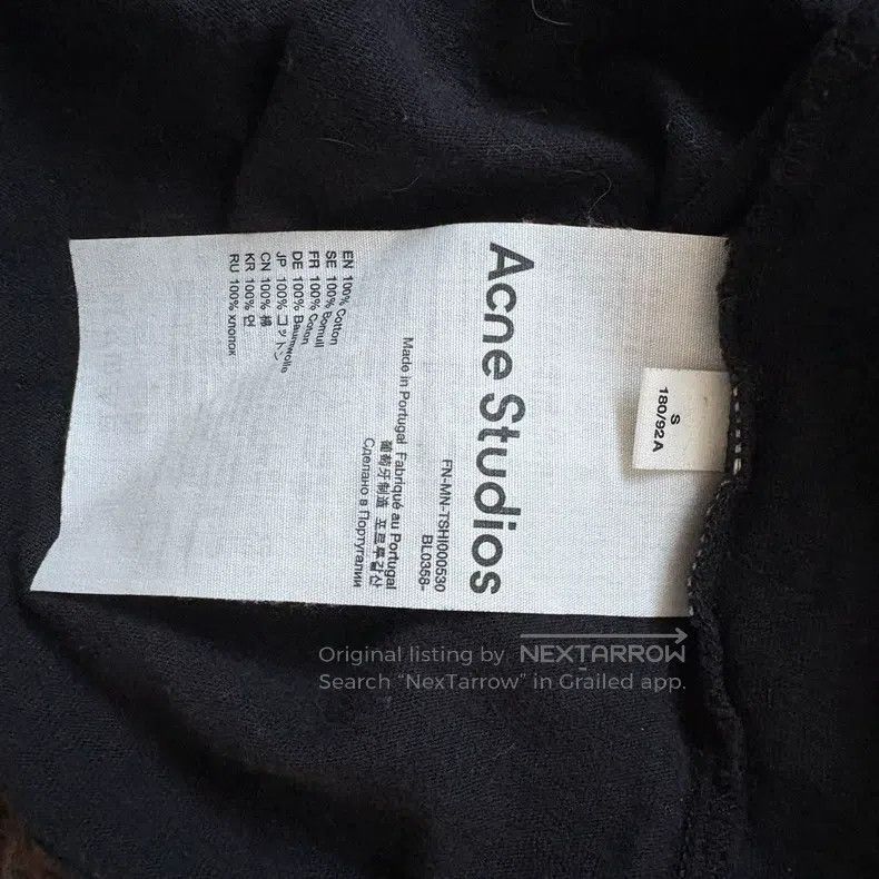 Acne Studios Acne Studios Glow-In-The-Dark Logo Crew Neck Short Sleeve Size US S / EU 44-46 / 1 - 4 Thumbnail