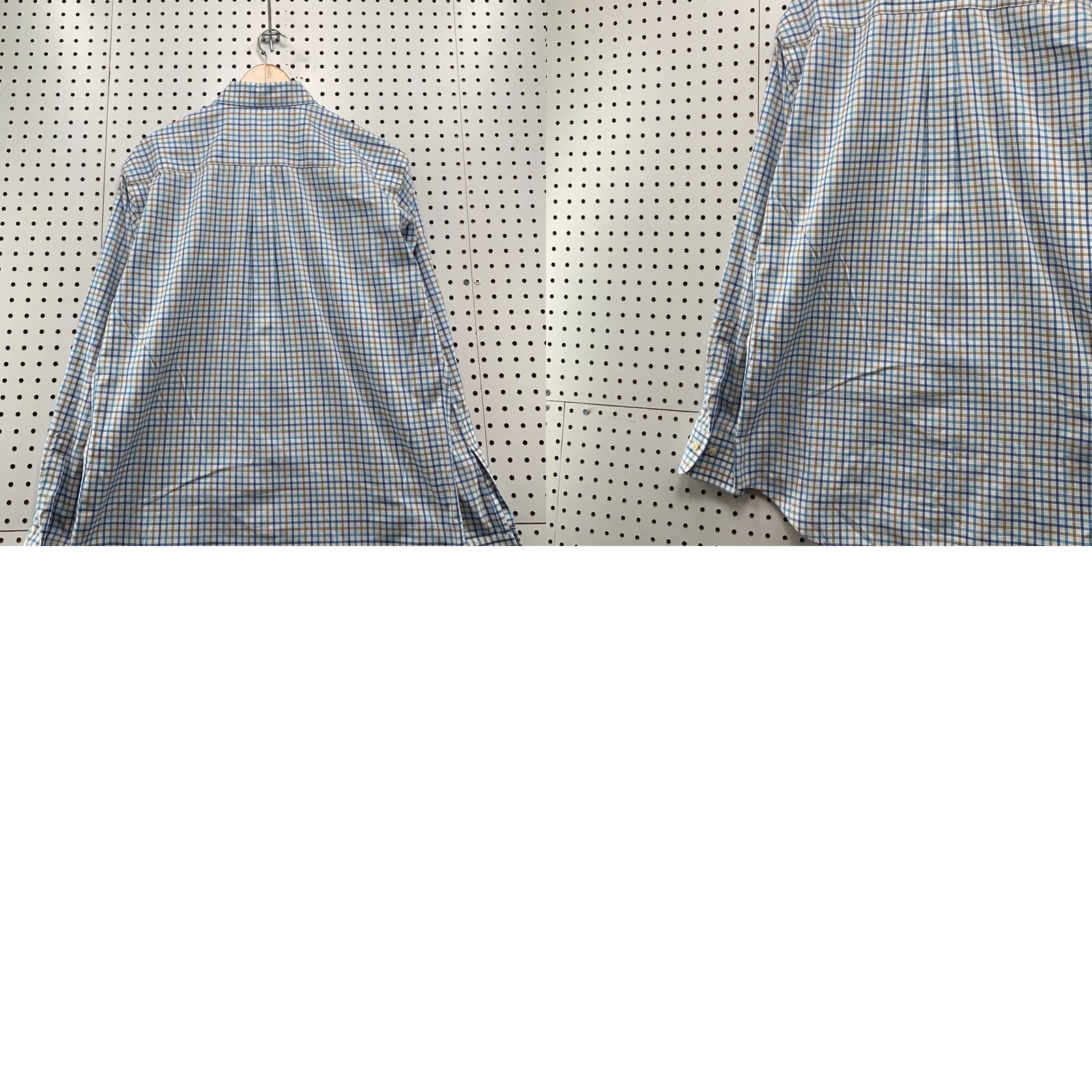 Peter Millar Peter Millar Button Shirt Mens Large Blue Check Long Sleeve Nanoluxe 24x33 Size US L / EU 52-54 / 3 - 9 Thumbnail