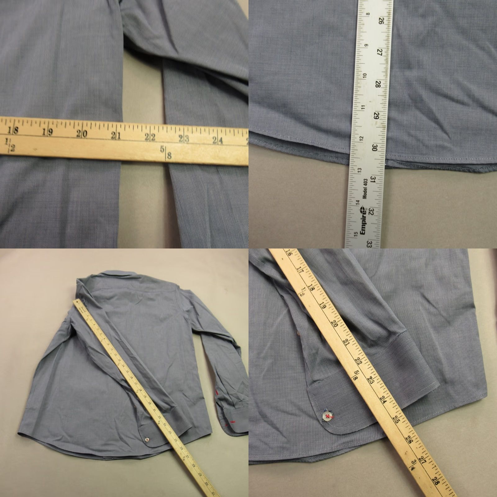 UNTUCKit UNTUCKit Shirt Mens Large Long Sleeve Button Front Casual Gray Lightweight Size US L / EU 52-54 / 3 - 8 Thumbnail